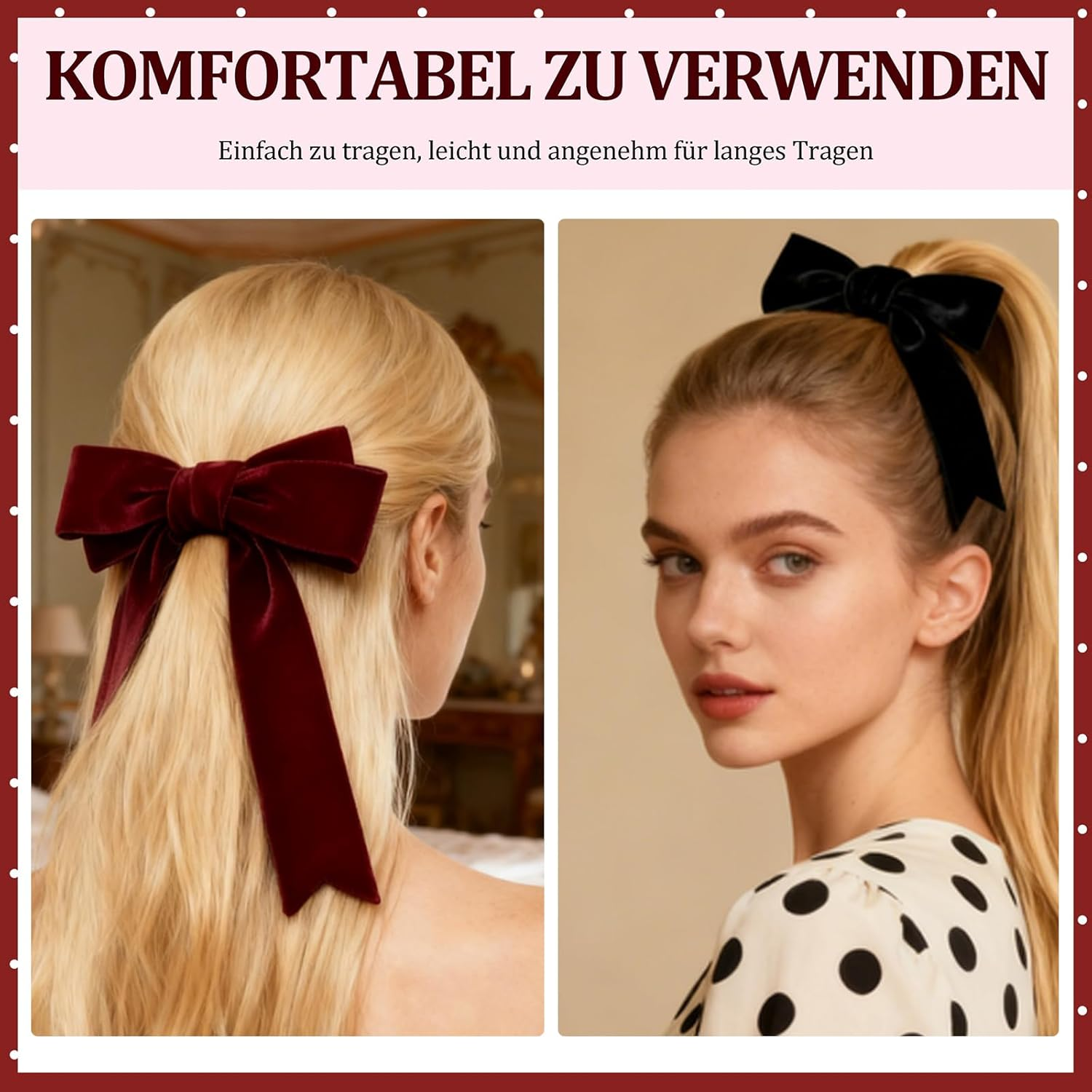 Bow Hair Clip Velvet Hair Bow Clips, French Hair Clips with Large Bow Hair Accessories for Women and Girls Fashishengdankuan