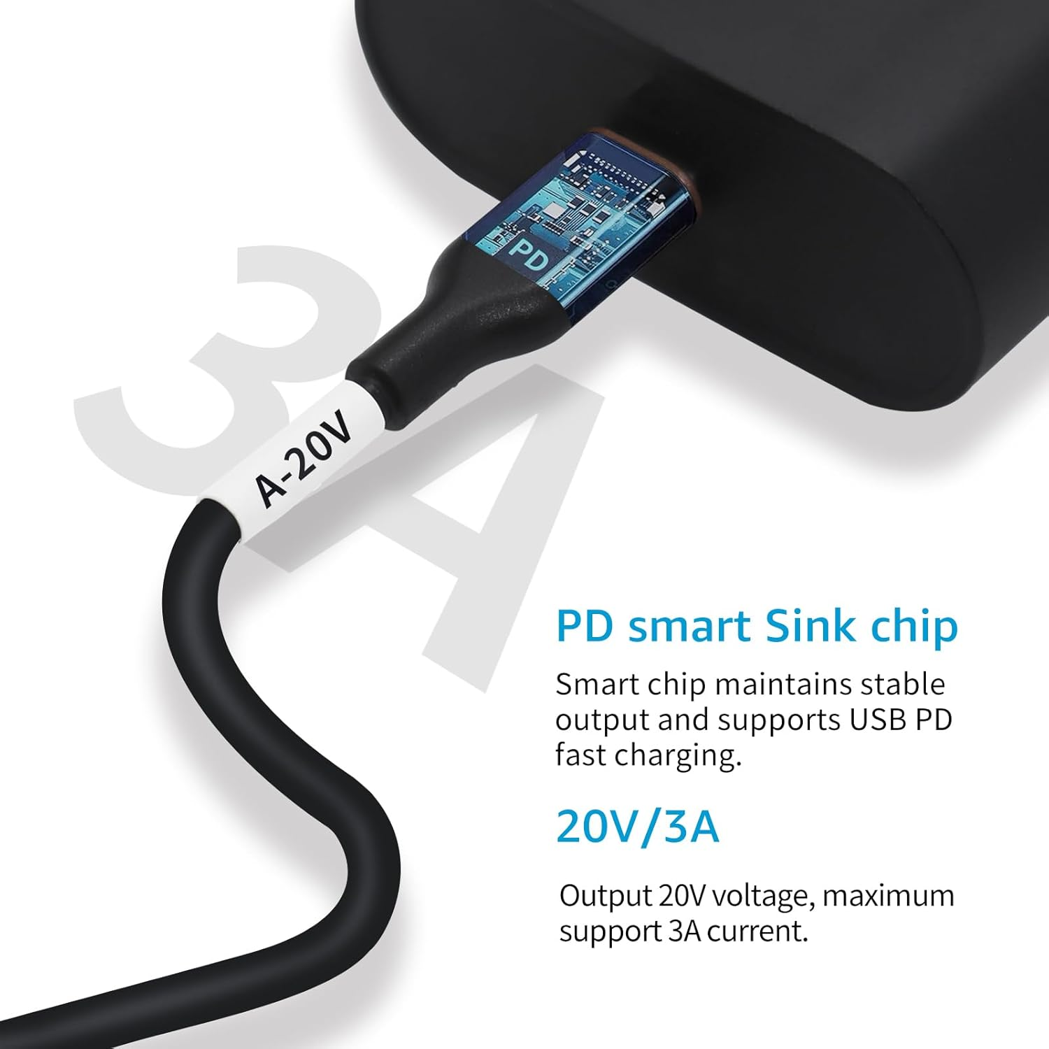 DSD TECH Magicconn SH-CP20A USB Type C PD to DC Power Cable(55X25)-20V image number 6