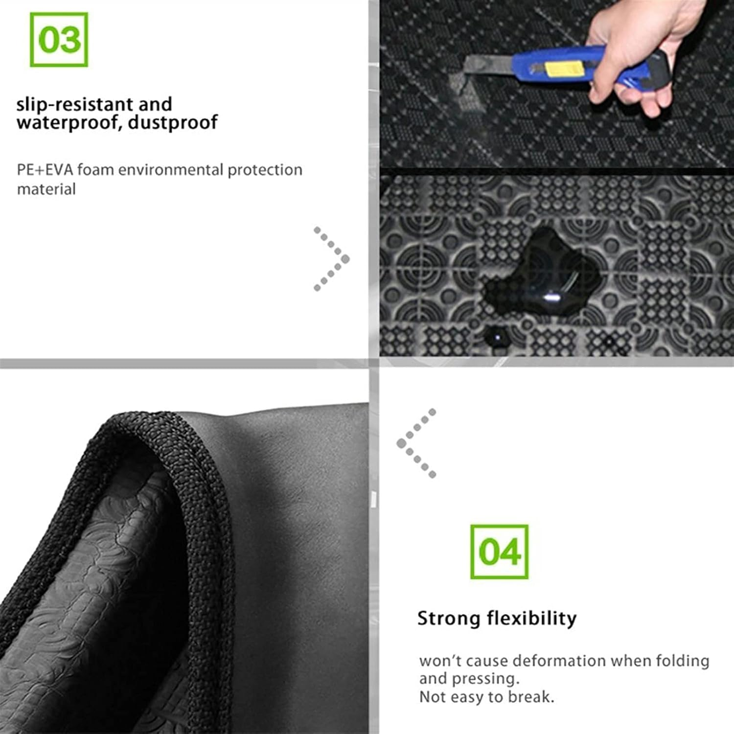 Rear Car Trunk Floor Boot Liner Cargo Mat PE+EVA Foam Plastic Tray Carpet, for Subaru, XV Crosstrek 2012-2017 Accessories Luggage Area Mat (Color : for Xvcrosstrek12 17) - For Forester 13 17 image number 3