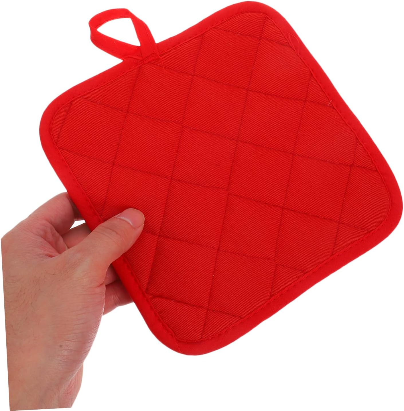 10Pcs Quilted Cotton Pot Holders Heat Resistant Oven Pads Antislip Surface for Kitchen Cooking Baking image number 6