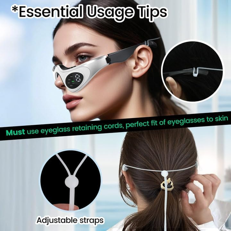 Under-Eye Red Light Therapy Device, Glasses for Dark Circles, Eye Bags, and Wrinkles image number 5