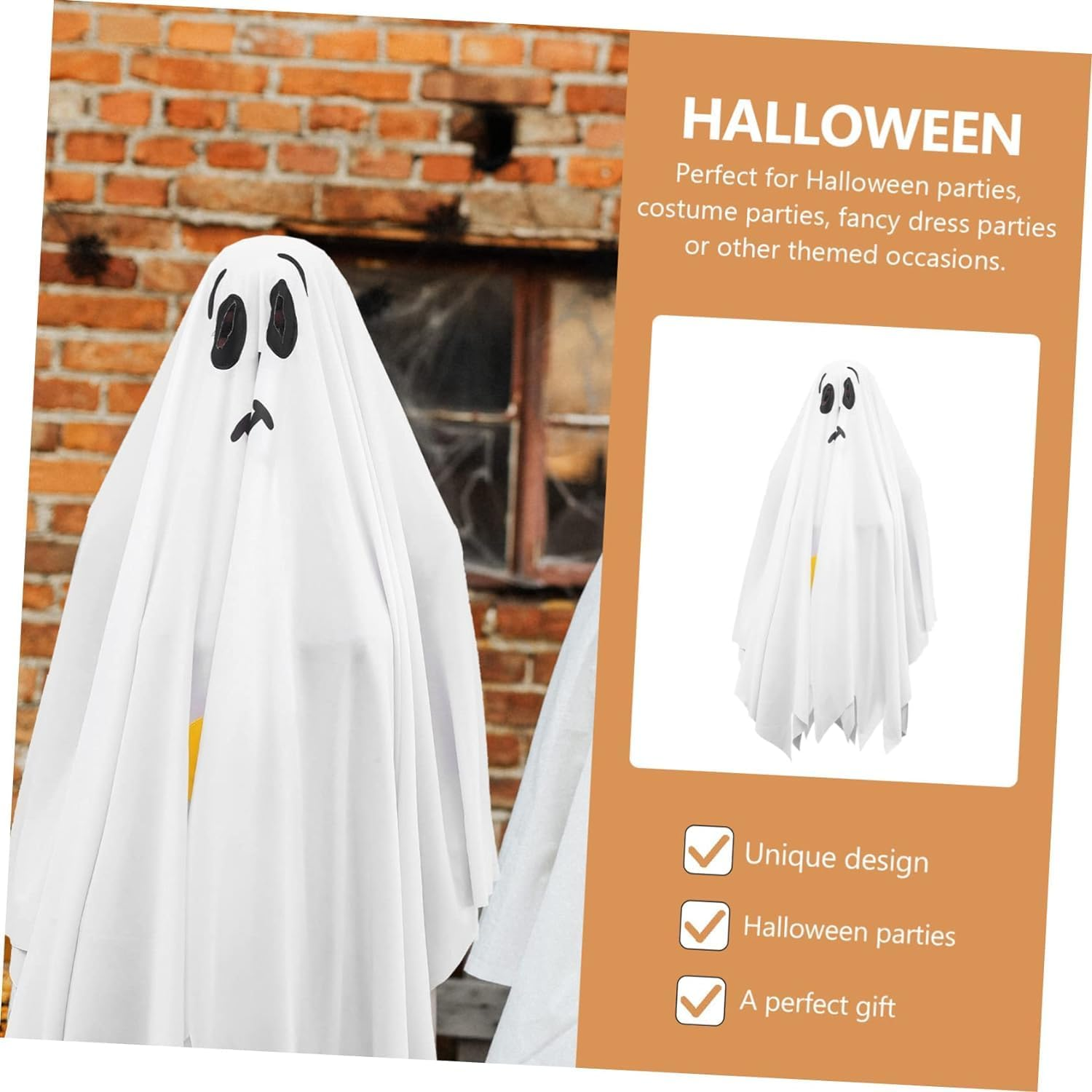 Ghost Cloak Kids Decor Halloween Decorations Outdoor Halloween Costumes Halloween Ghost Decoration Ghost Cosplay Costume Baby Ghost Cloak Ghost Dress up Costume Halloween Supplies