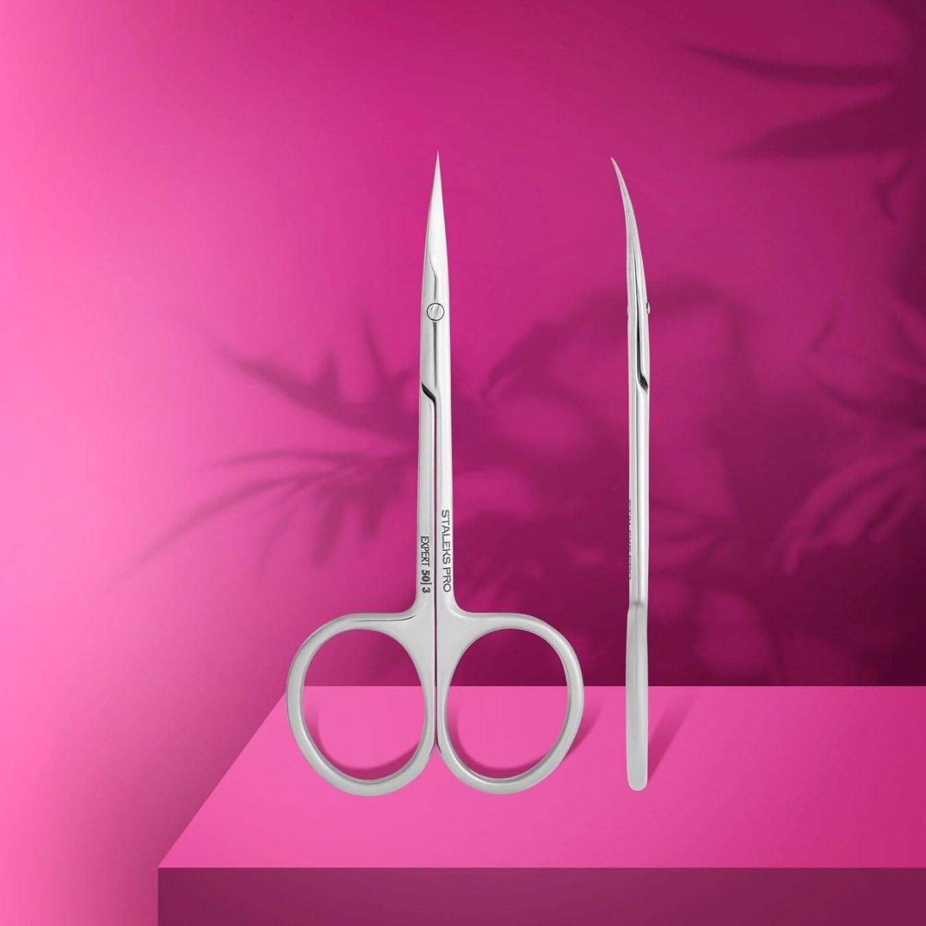 STALEKS Pro Professional Cuticle Scissors Ergonomic Rings Stainless Steel SE-50/3 image number 1