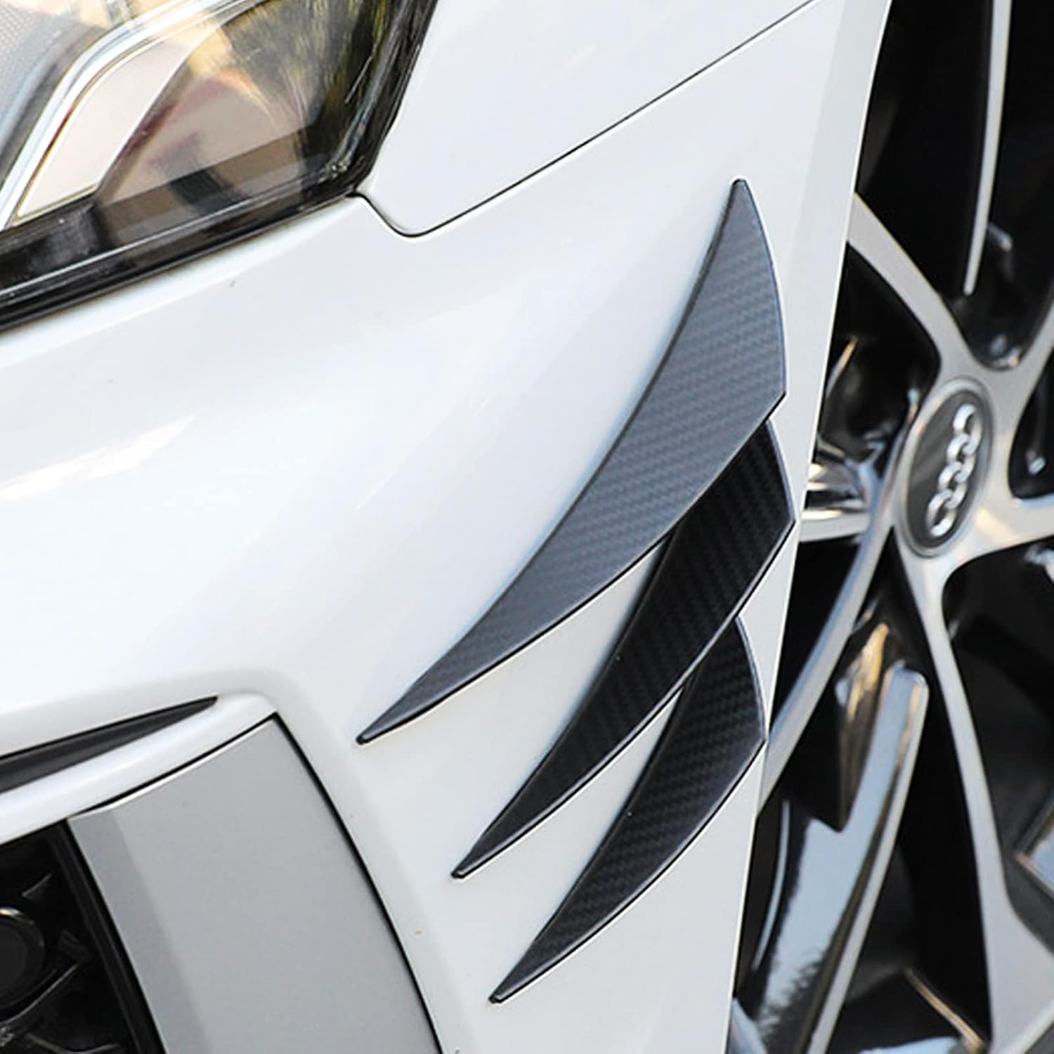 6 PCS Car Spoiler, Car Front Bumper Lip Splitter, Carbon Fiber Spoiler, Car Body Auto anti Collision Strip Decoration, Car Sticker (Carbon Fiber Black) image number 2