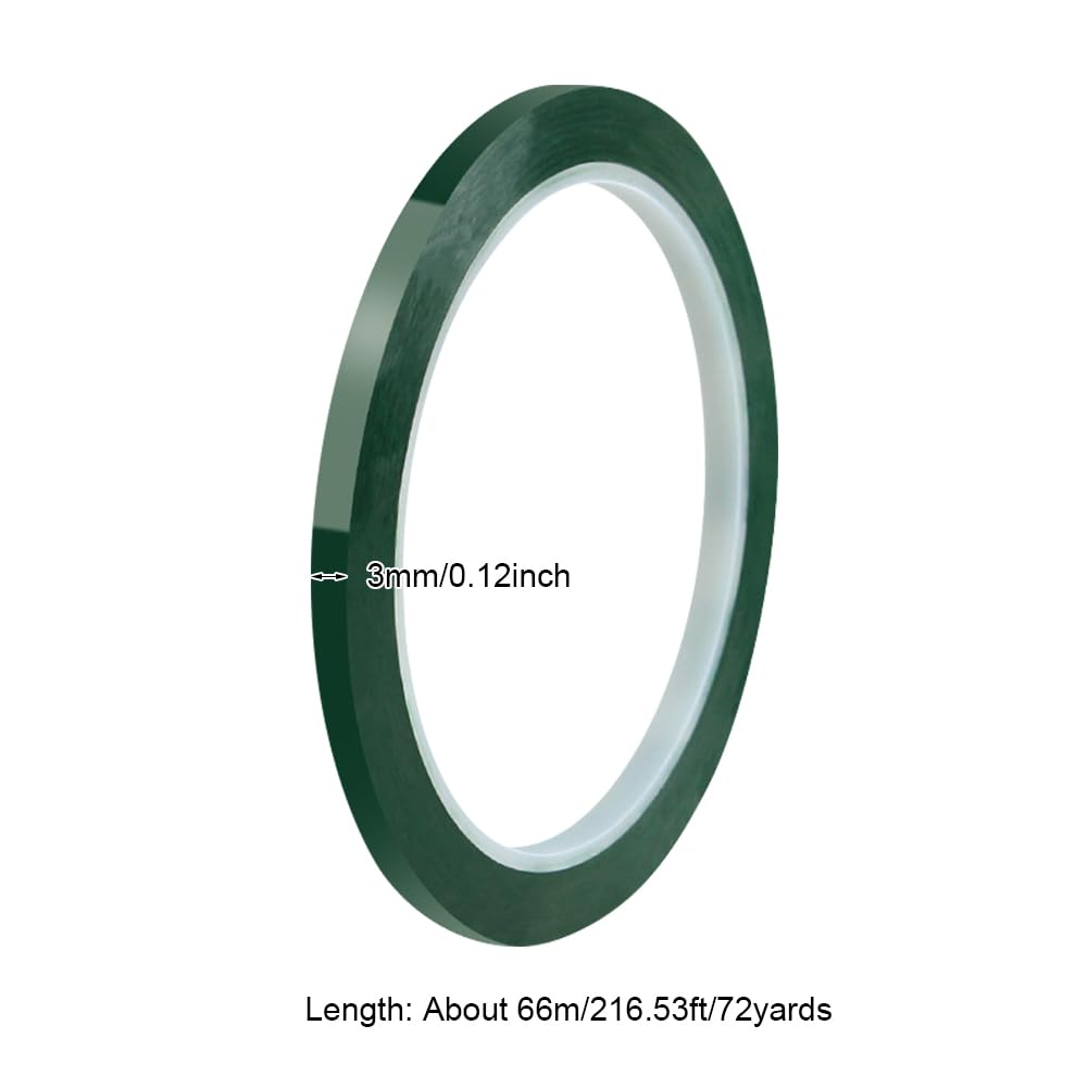 5 Rolls Colored Masking Tape,Self-Adhesive Grid Marking Tapes for Art Board Outdoor, Whiteboard (3Mm X 66M/Roll) image number 3