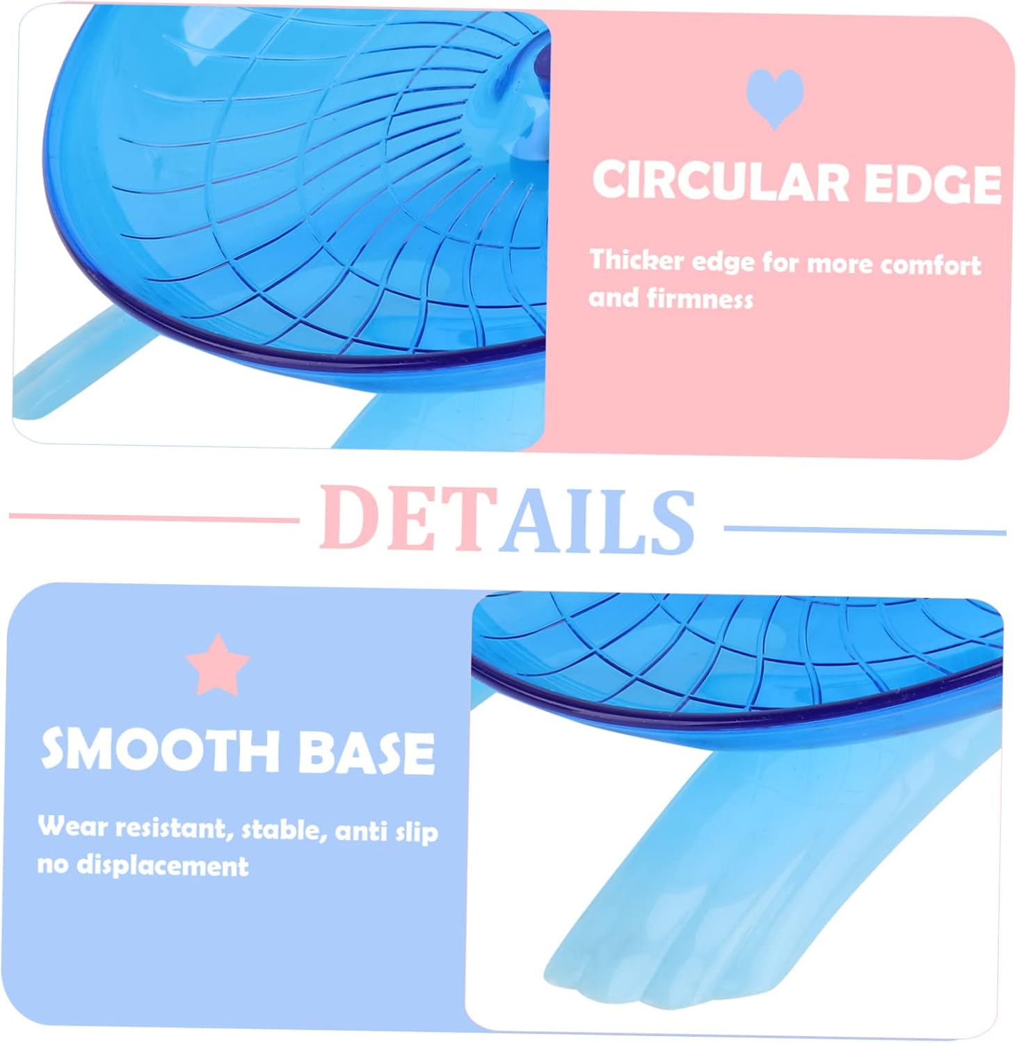 TEHAUX Hamster Hedgehog Run Disc Exercise Wheel Pet Toy Non Run Disc for Small Pets Guinea Pig Toys