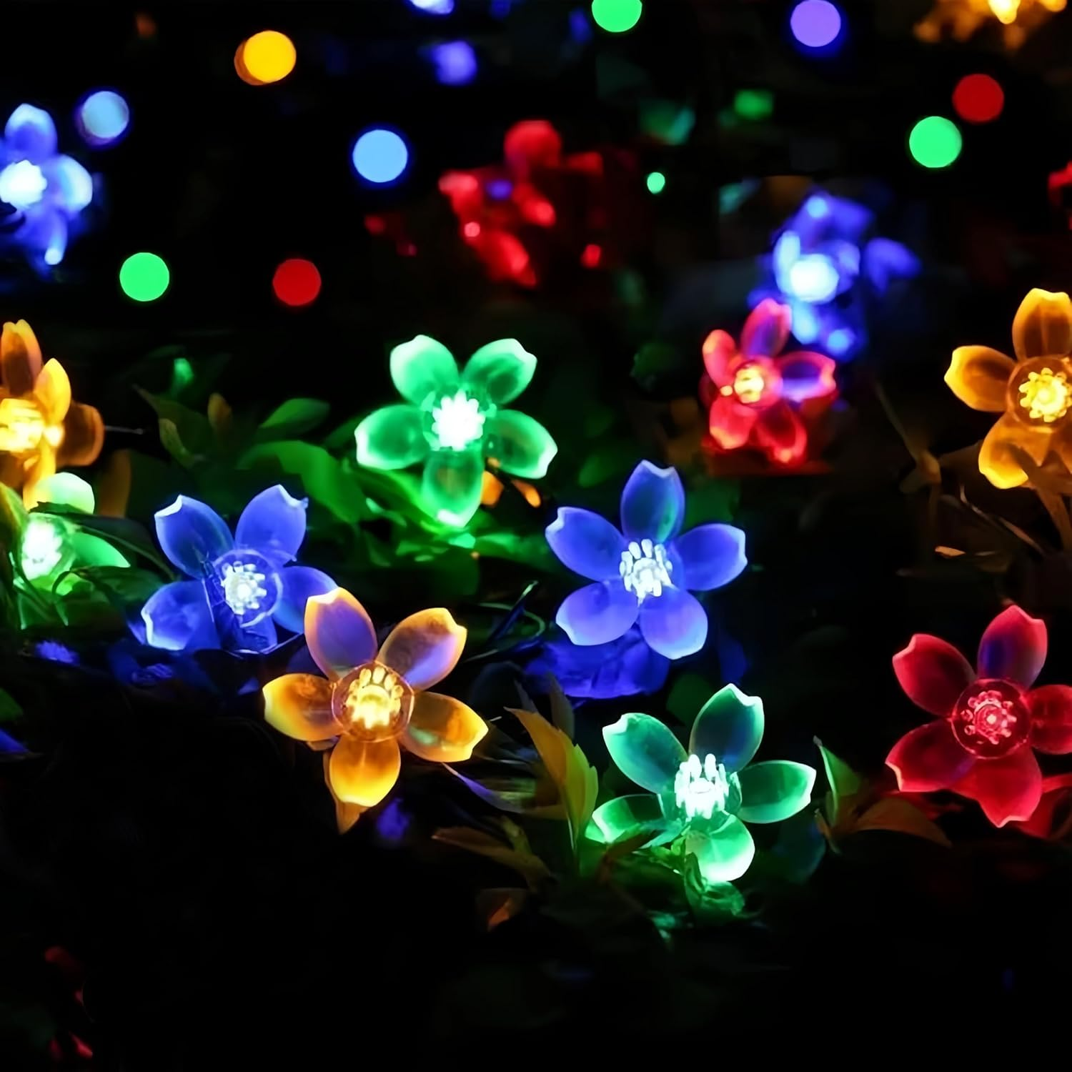 2Pack String Light Battery and USB Powered 9.8FT/3M Colorful 20LED Cherry Blossom String Light,Indoor/Outdoor Decoration - Ideal for Christmas, Garden, Birthday, Wedding, Party