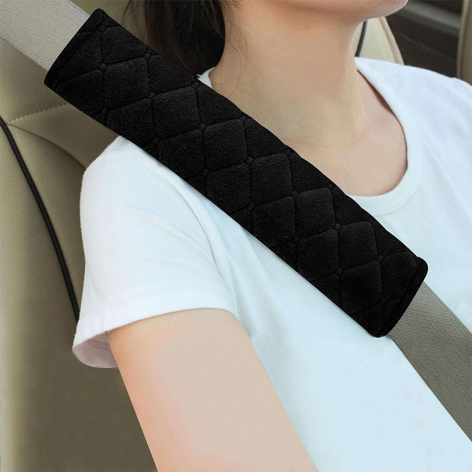 2 Pack- Seat Belt Buckle Holder & Booster Extension Kit, Sturdy and Hard-Wearing for Your Convenience and Comfort (Black) image number 1