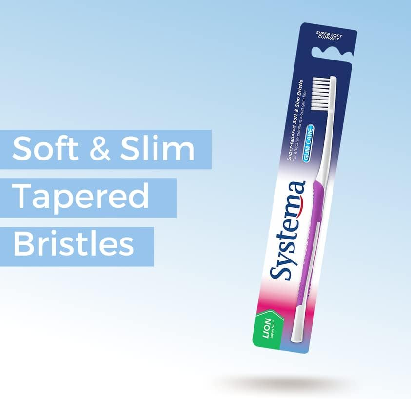 SYSTEMA Super Soft Gum Care Compact Toothbrush Pkt of 4Pcs for $19.95 image number 5