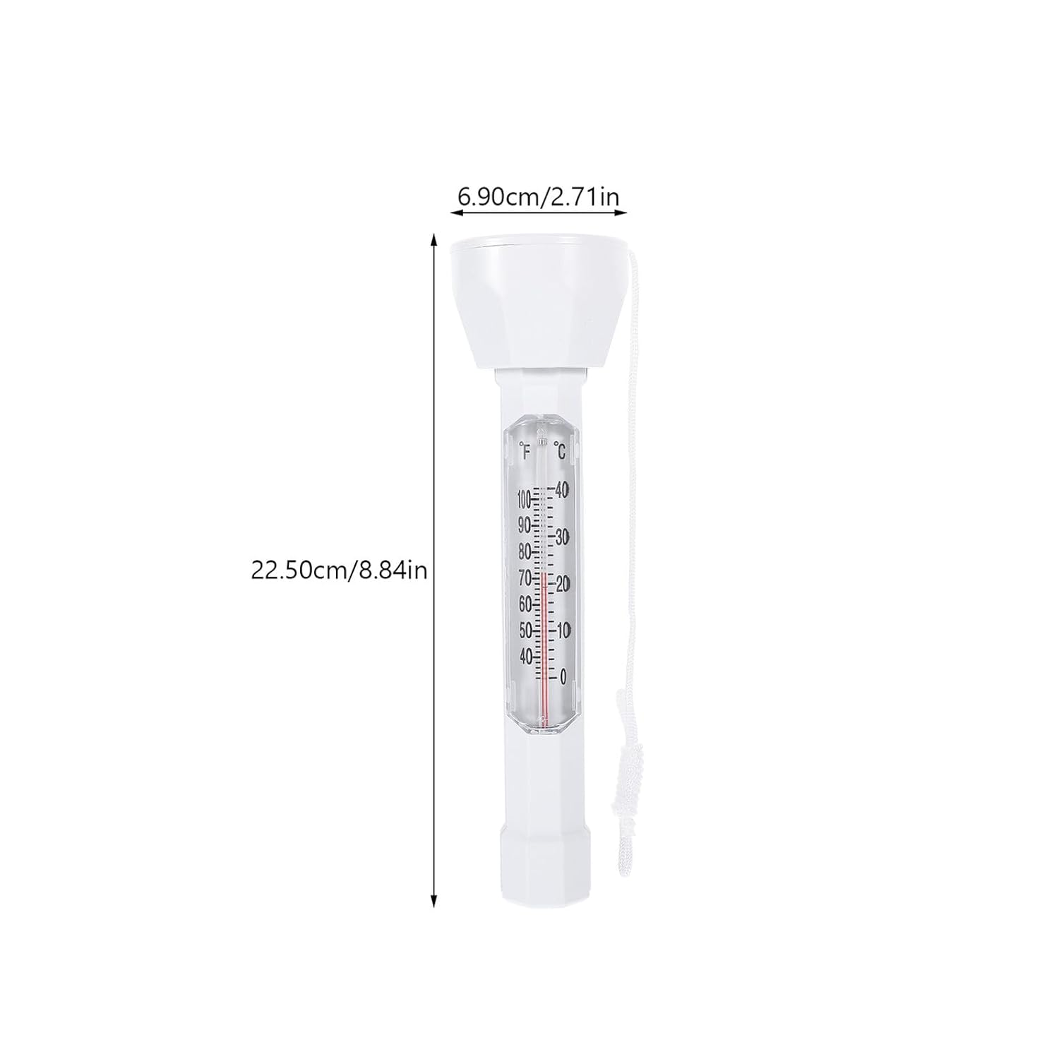 Floating Pool Thermometer Compact Water Temperature Measuring Tool for Swimming Pools Spas Fishponds Bath Tubs with Safe Smooth Design and Wide Range image number 4