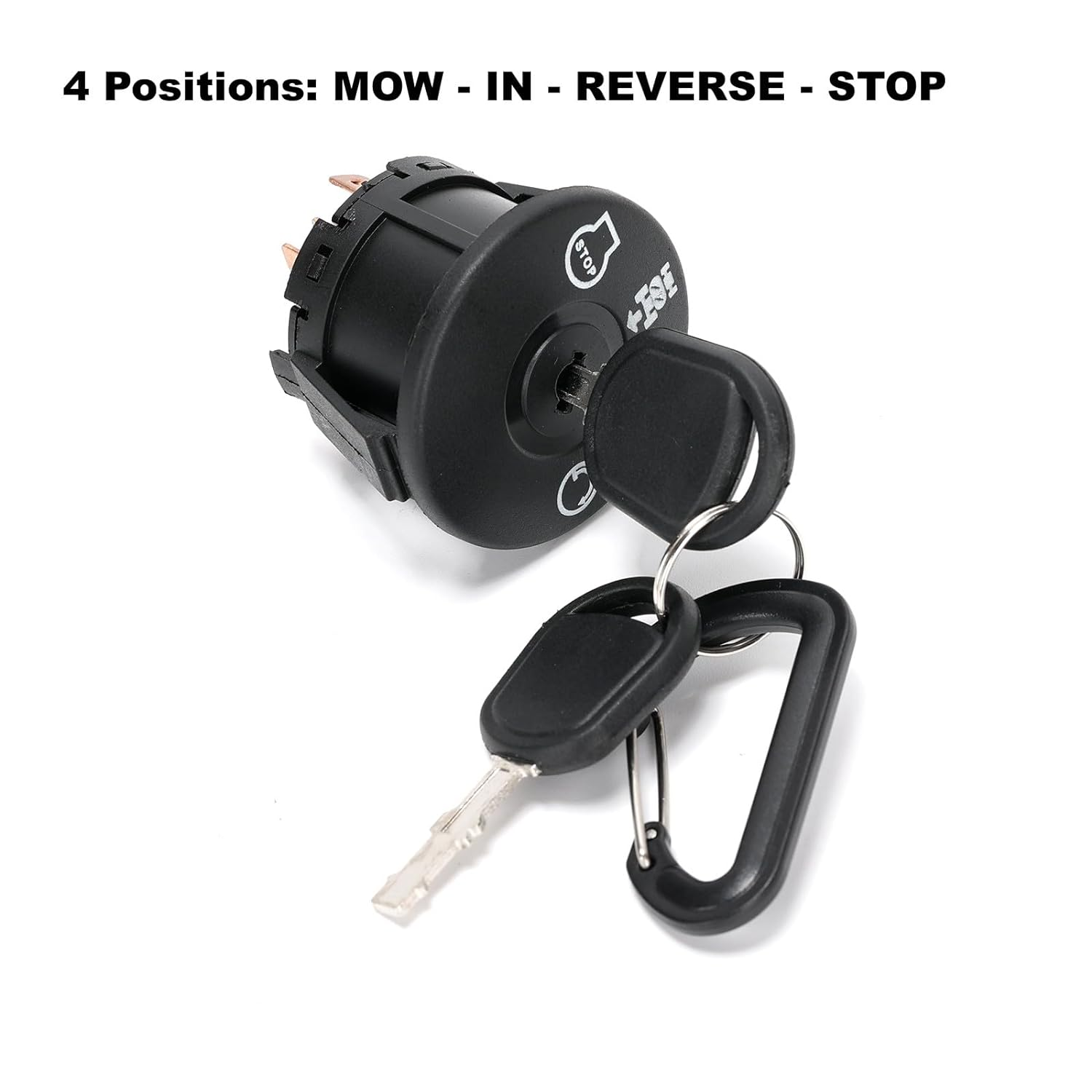 Ruimou Lawn Mower Lgnition Switch 532193350/193350 (4-Position,7Pin) with 2 Keys Compatible with Husqvarna,Craftsman,Ayp,Ariens,Poulan