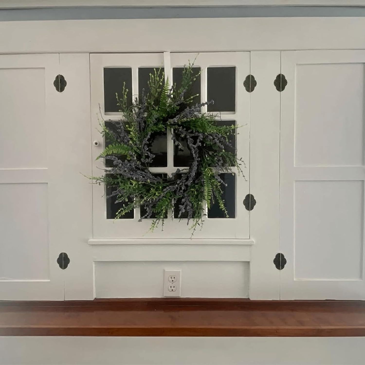 Dophee 4Pcs 2.72"X2.09" Antique Bronze Cabinet Hinges, Retro Style Iron Decorative Embossing Hinge for Wooden Jewelry Box Case