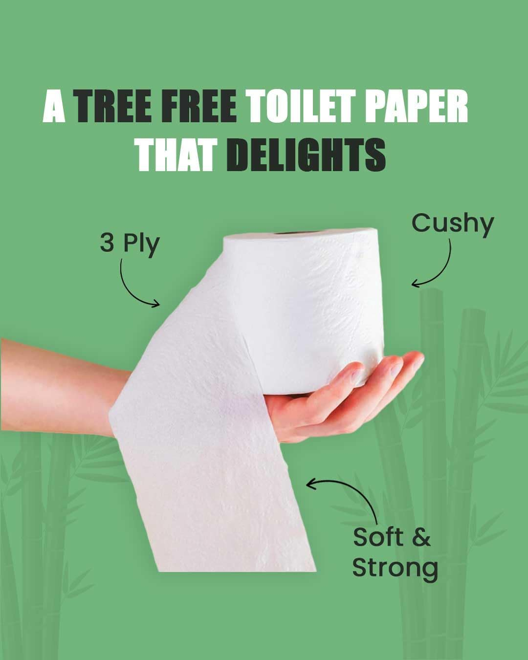 Toilet Paper Rolls | 100% Recycled 3-Ply Double Length | 12 Pack | 370 Sheets Each | Soft, Strong & Plastic-Free | Unscented Eco-Friendly Toilet Tissue image number 6