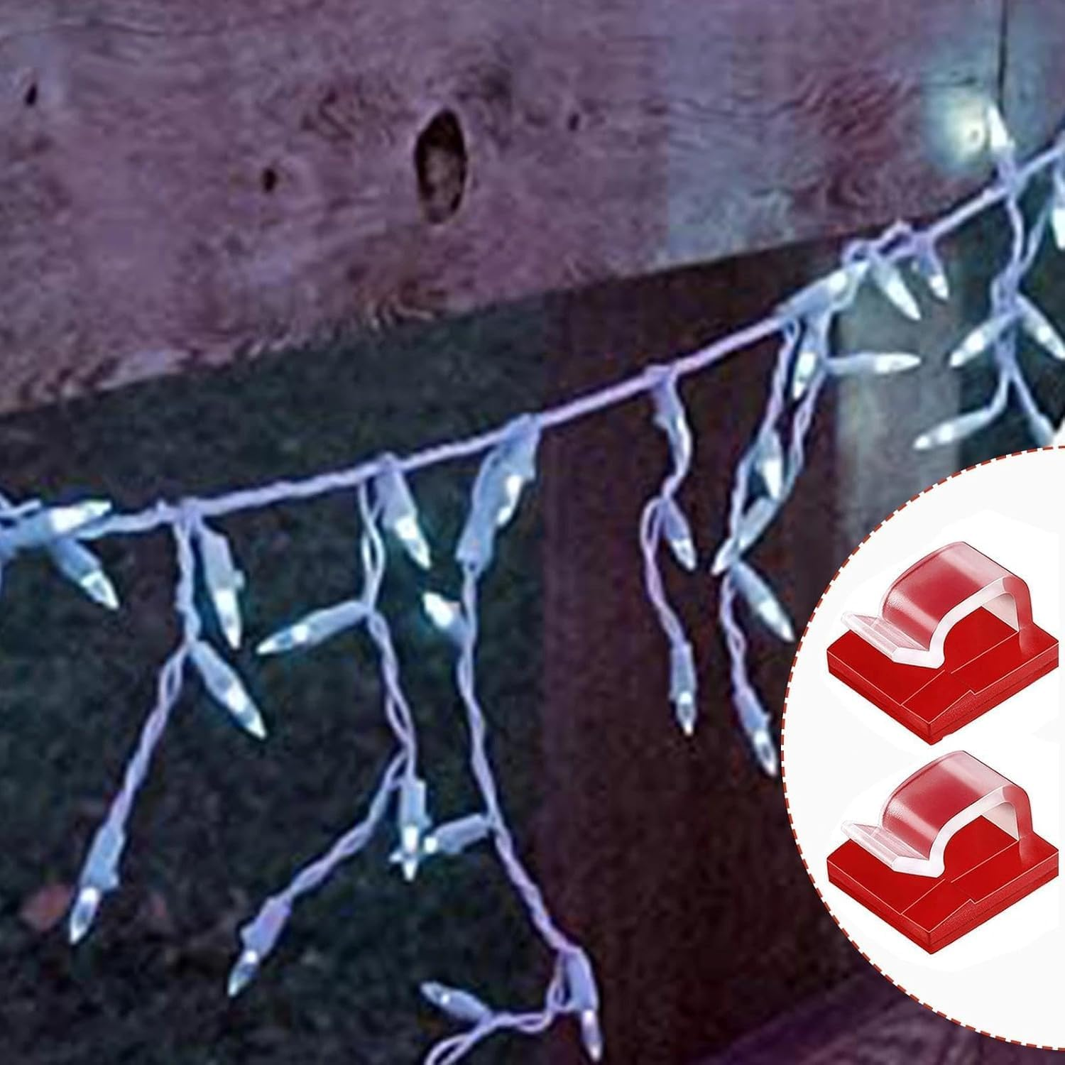 Self-Adhesive Cable Management Clips, 50Pcs Adhesive Cable Clips Wall Wire Holder Cord Organizer, Cable Management TV PC Wire Holder Sticky Tidy and Organizer Cord and Wires image number 5