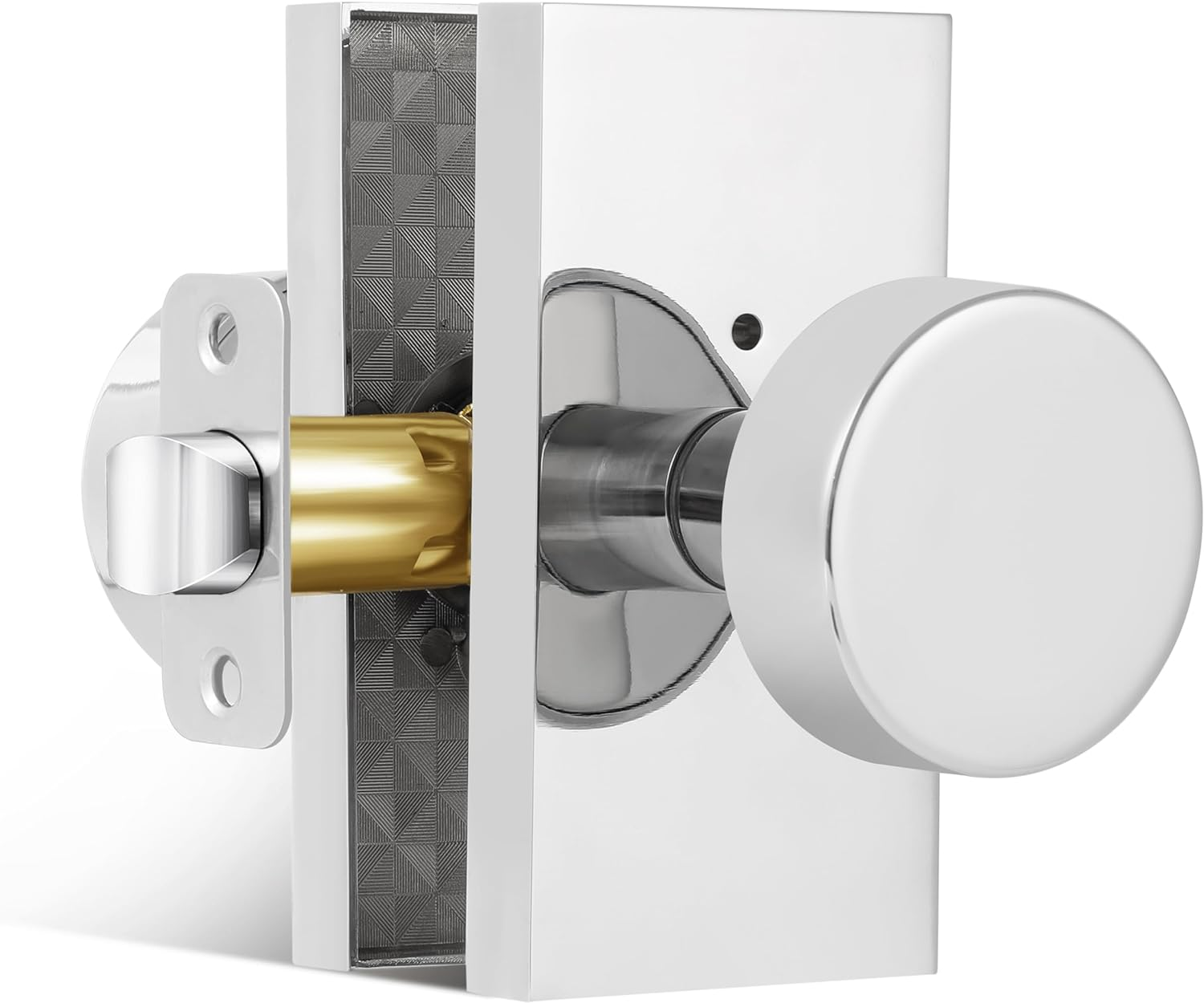 HIEMEY Brushed Nickel Door Knob with Deadbolt, Single Cylinder Deadbolt and Door Knob Set image number 3
