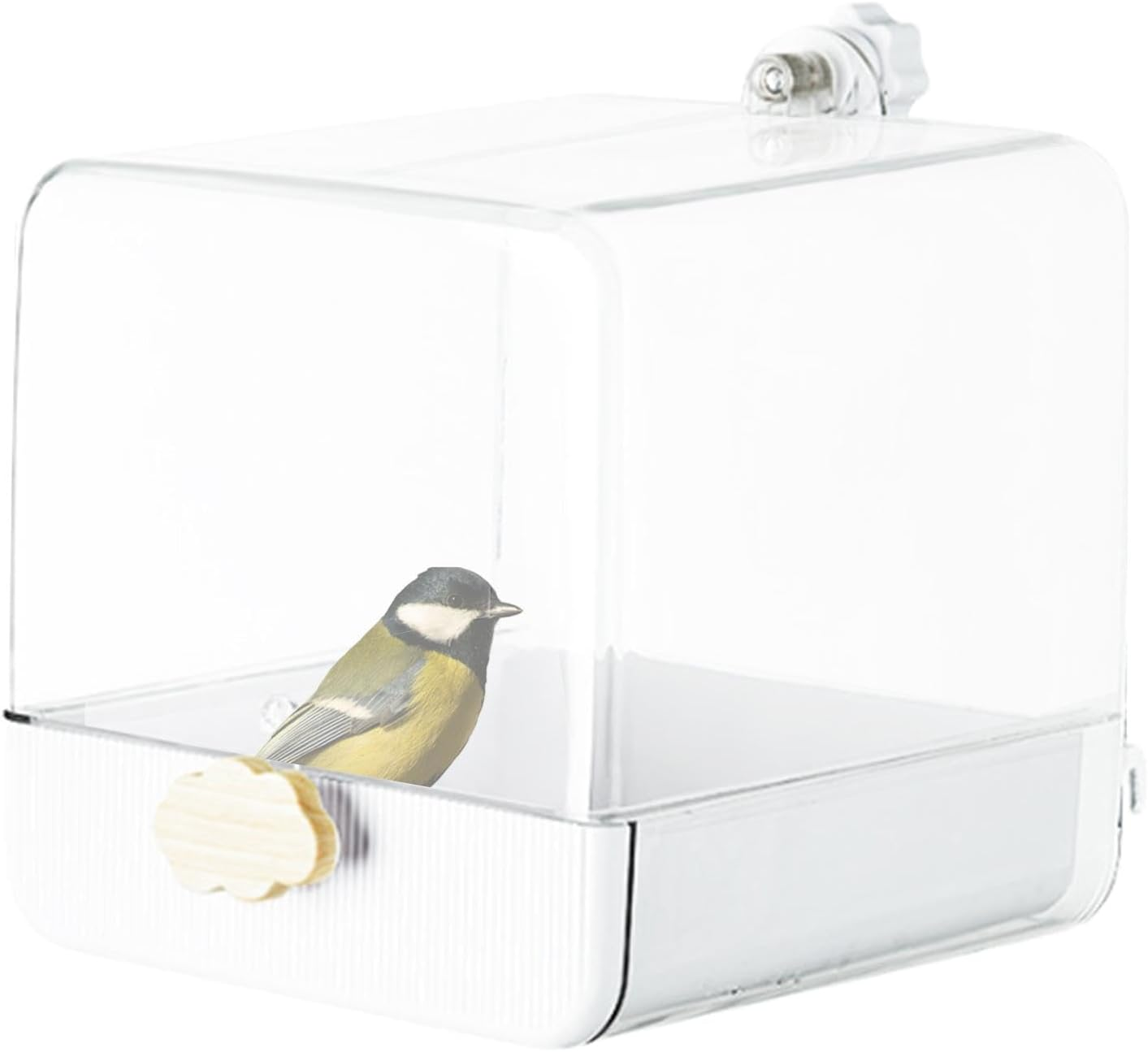 Bird Bath for Cage, Parakeet Bath, Parrot Shower, Bird Bath, Bird Cage Accessories with Hook and Bottom Drawer, Indoor Bird Bath for Small Birds, Canary Parakeets image number 6