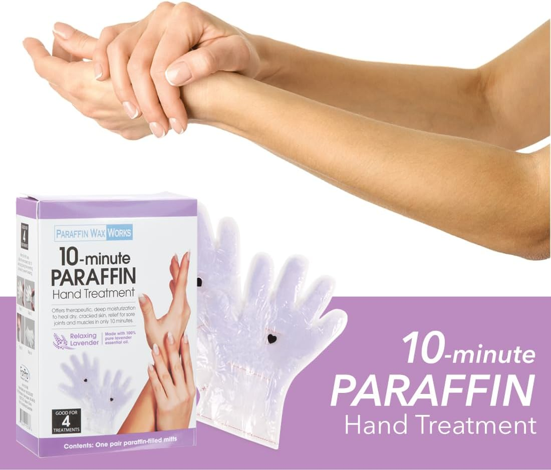 Paraffin Wax Works 10-Minute Paraffin Hand Treatment, Relaxing Lavender, Spa and Home Treatment Gloves, One-Pair image number 6