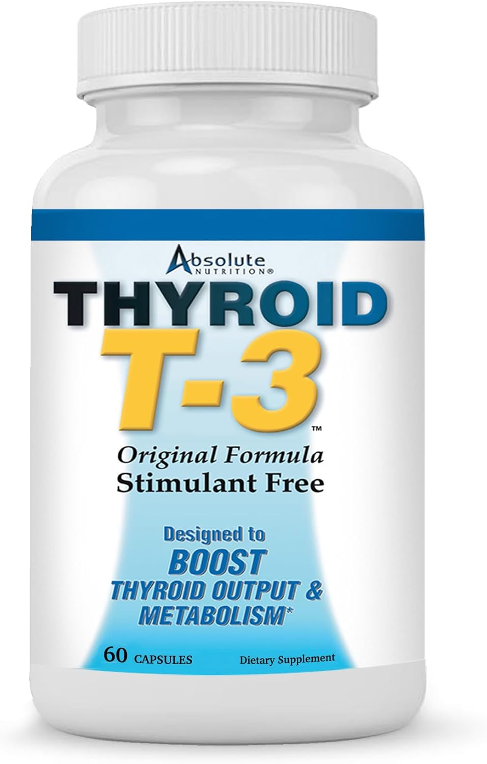 Absolute Nutrition Fat Burning Metabolism Boosting Supplement, Thyroid T-3, 60 Capsules image number 6