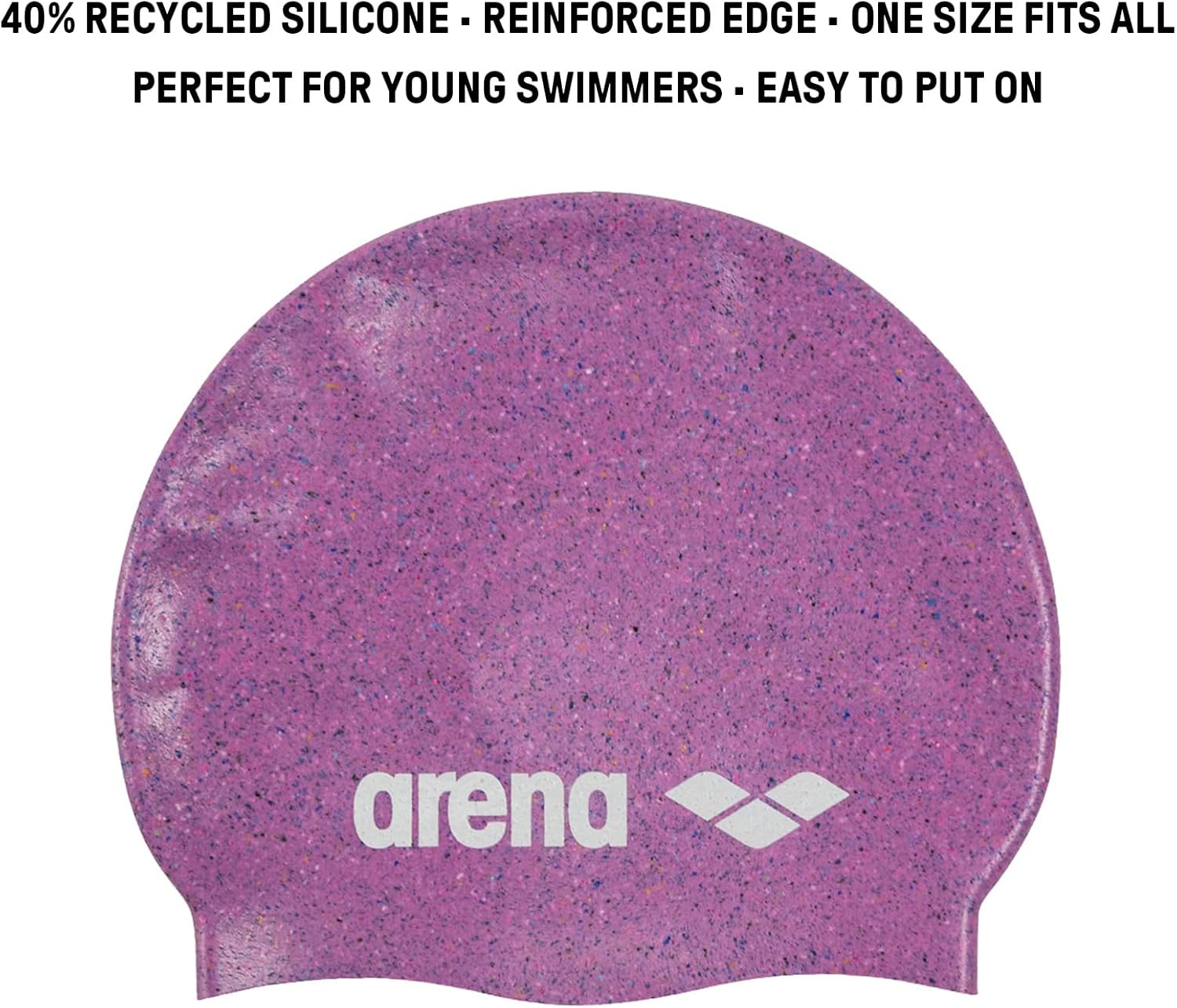 Arena Kids Junior Silicone Swim Cap for Girls and Boys, Swimming and Training, Reinforced Edge, One Size image number 4