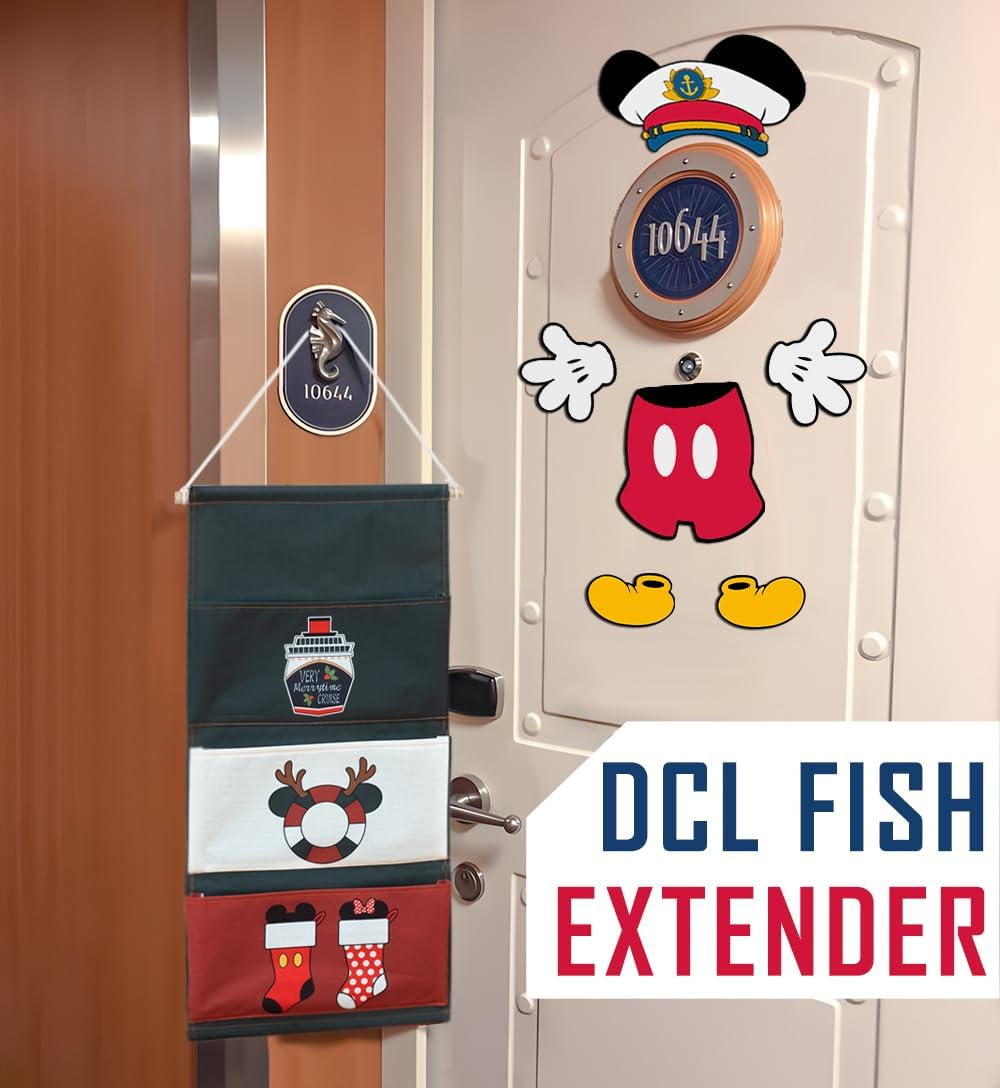DCL Fish Extender Door Hanger, Cabin Door Hanging Pockets for Fish Exchange Extender Gifts on DCL Cruise Line in 2025 & 2026 (Green) image number 6