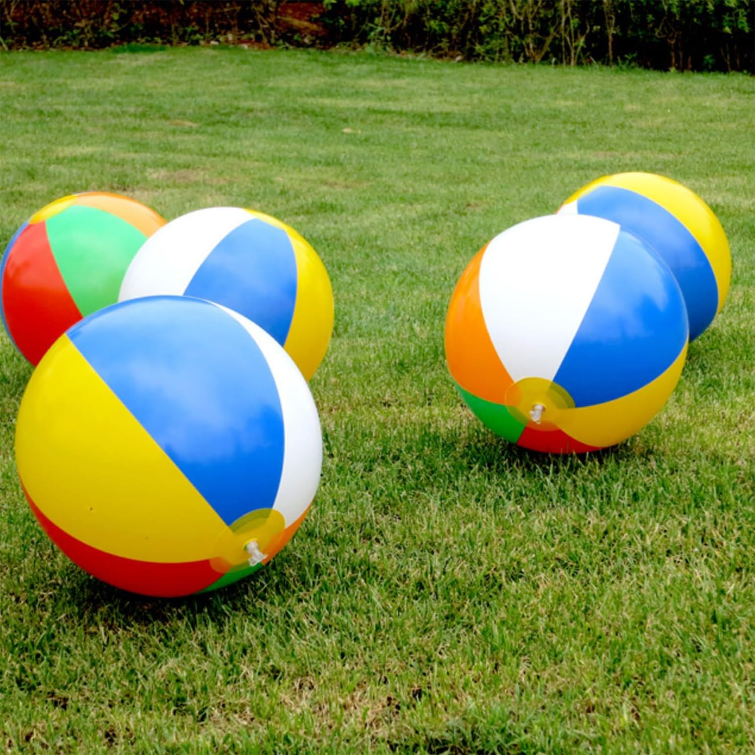 HSLPSM Pack of 2 Water Balls, Inflatable Beach Ball, Inflatable Beach Ball, Children'S Water Inflatable, Inflatable Large Football, Swimming Ball Toy, Beach Ball (Greenish Red) image number 4