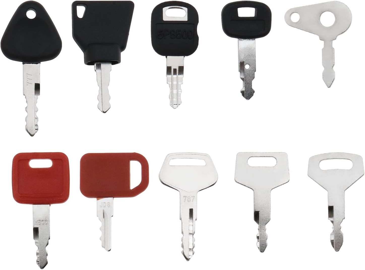 SING F LTD 10Pcs Ignition Starter Key Set for Agricultural/Excavator Machinery Compatible with Volvo, CAT, Hitachi, Etc. image number 4