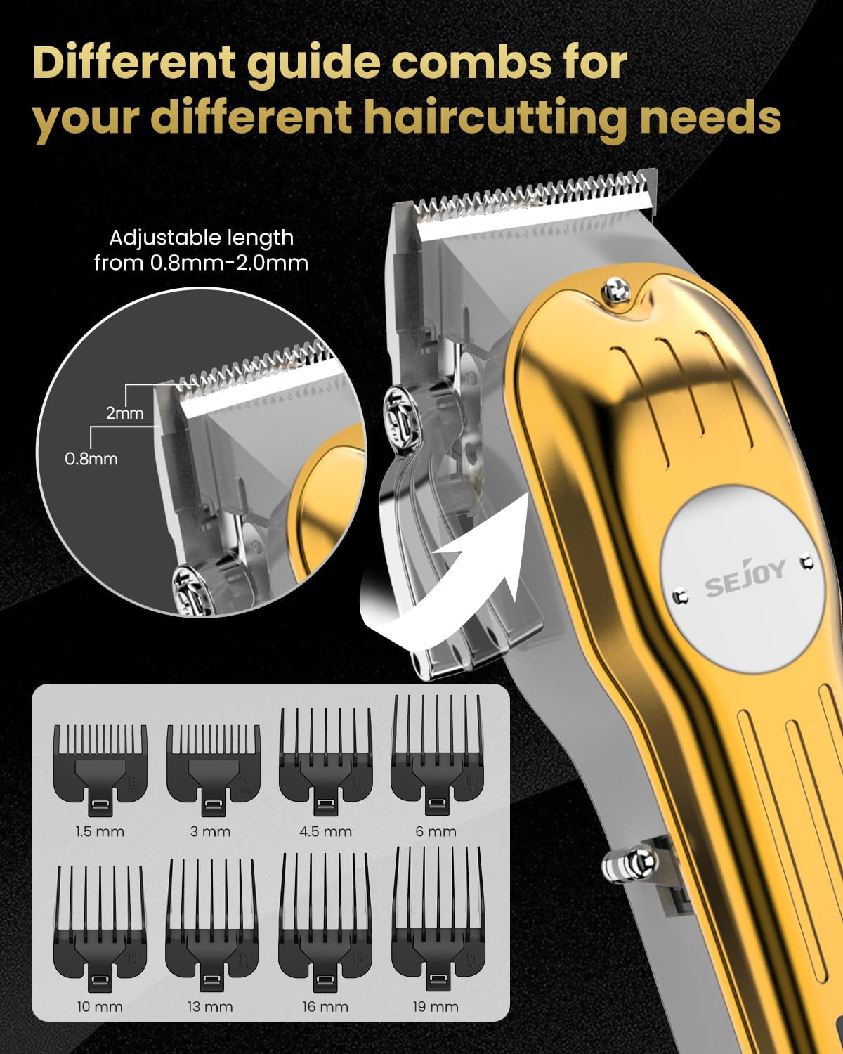 Hair Clippers for Men Cordless Clippers and Trimmers with LCD Display & Guide Combs Rechargeable Barber Kit for Hair Cutting image number 2