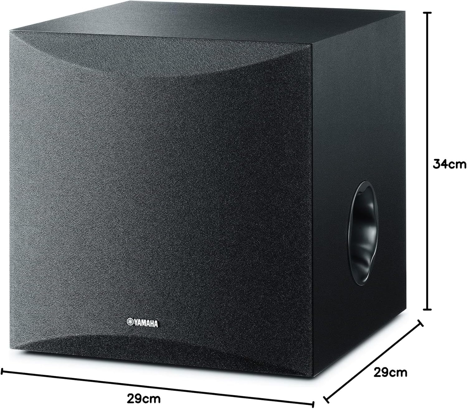 Yamaha NS-SW050 Subwoofer Speaker with Twisted Flare Port, Black image number 4