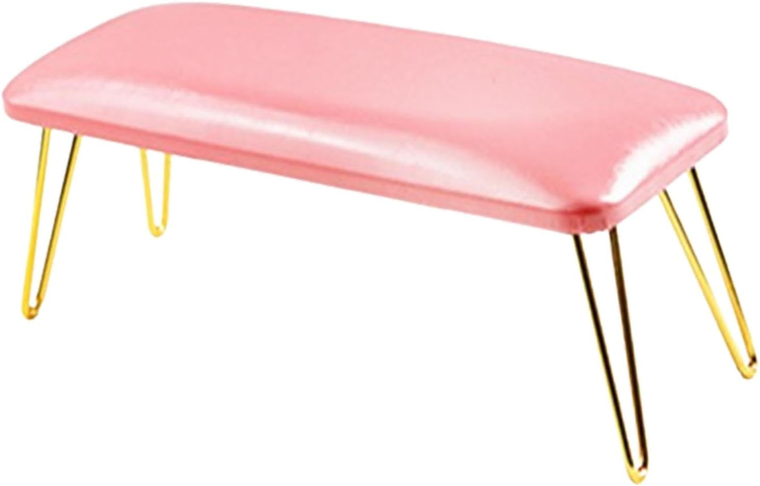 Eigell Nail Hand Rest,Manicure Nail Rest,Manicure Nail Tool,Nail Table Mat,Nail Pillow Hand Rest,For,Nail Technician Use,Must Have, White and Gold