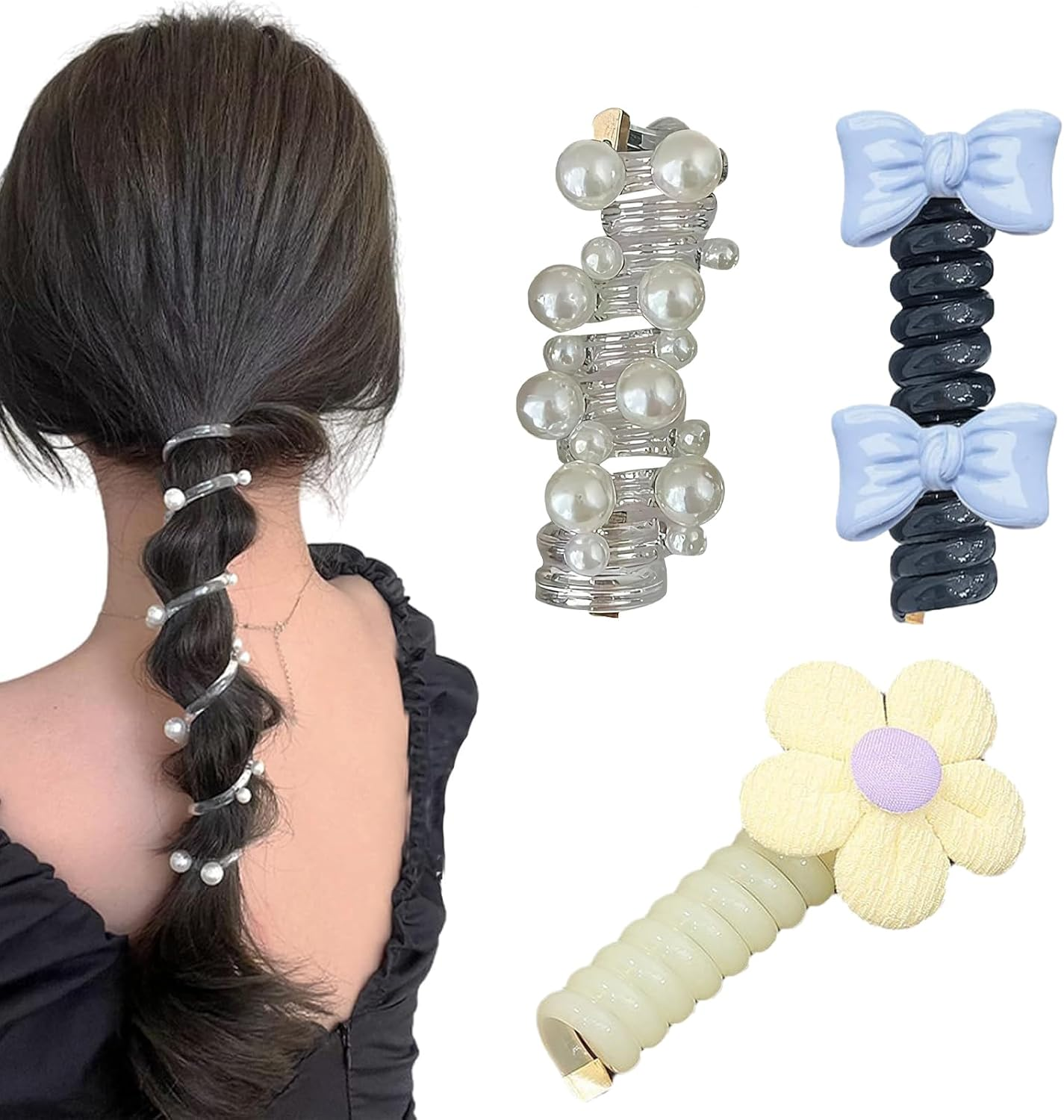 CALLYSONIC Spiral Hair Ties image number 3