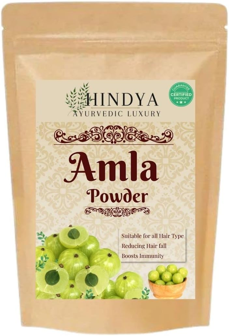 Hindya Ayurvedic Luxury Amla Reetha Shikakai, Bhringraj and Hibiscus Powder for Hair (Pack of 5, 50G Each, Total 250G Pack) image number 1