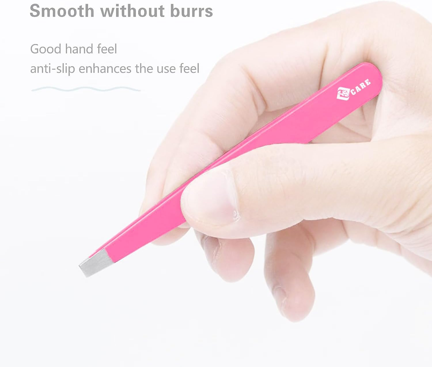 YSCARE Eyebrow Tweezers Set Stainless Steel Slanted and Pointed Tip Hairs Tweezer Set Eyebrows Plucking Eyelash Extension Beauty Ingrown Hair Remover Tool for Women and Men (Pink) image number 3