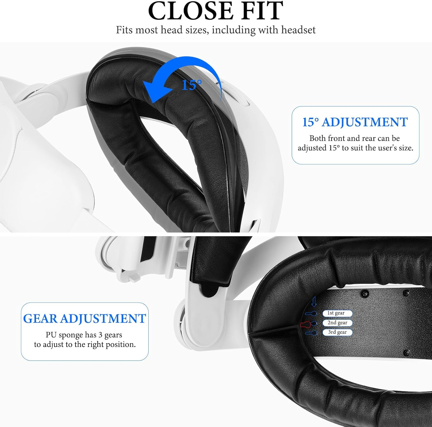 Geekria Comfort Head Strap Compatible with Apple Vision Pro, Detachable Strap Replacement, Soft Cushion Reduce Facial Stress, Ergonomic Adjustable Durable Headstrap VR Accessories image number 5