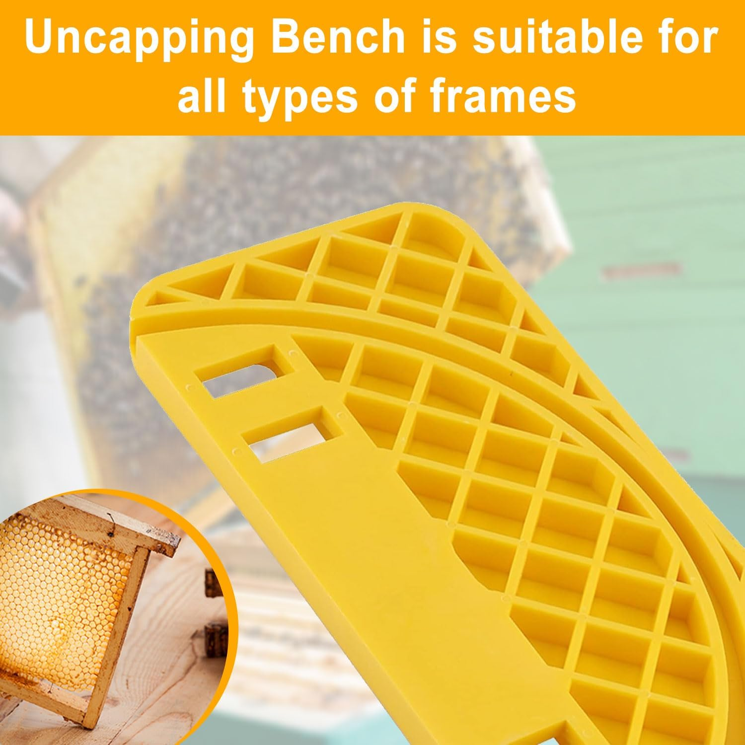 OZBEE Efficient Uncapping Bench with Honey Comb Frame Support for Beekeeping Plastic Honey Comb Capper Honey Tank Cut Lifter Support Plate &ndash; without Bucket image number 2