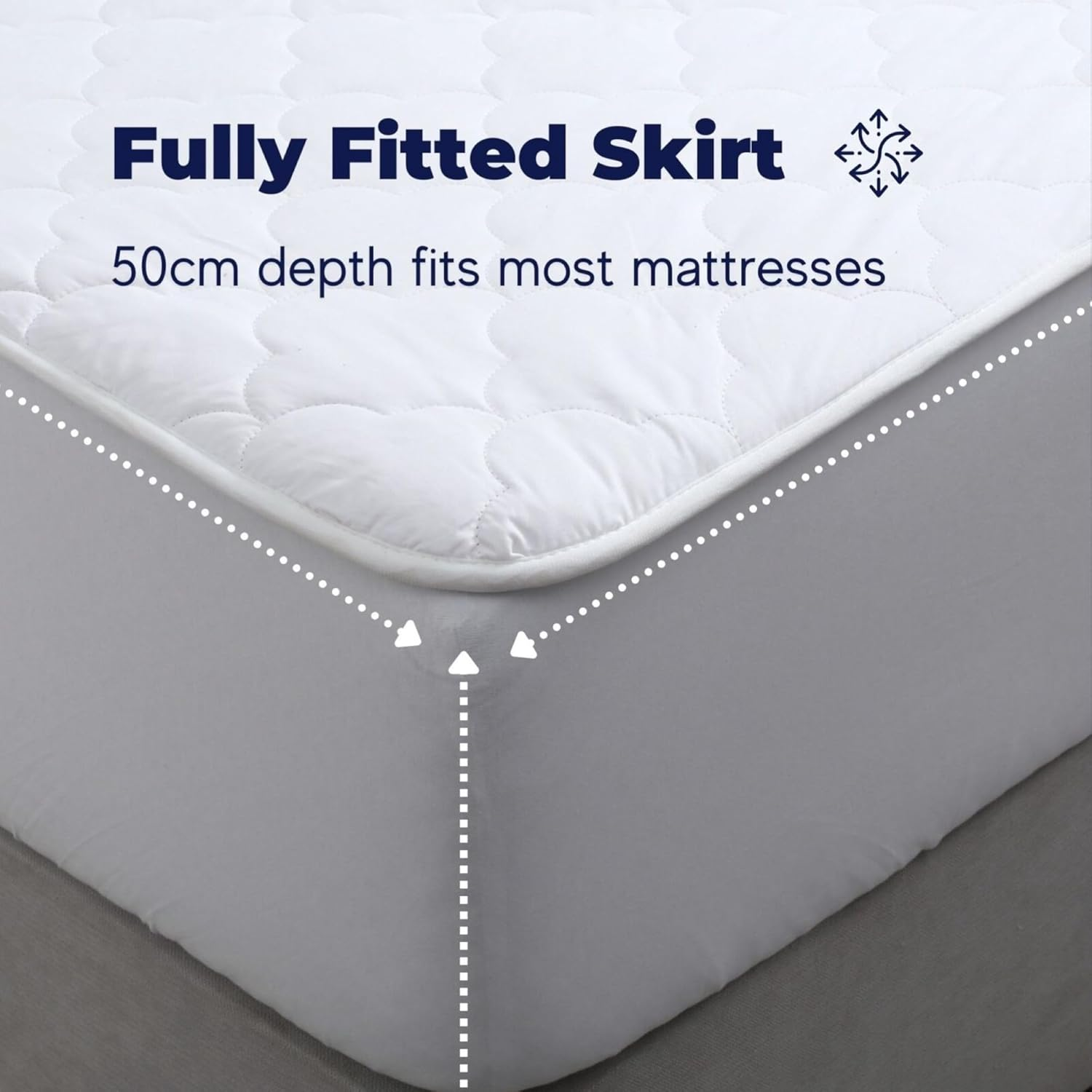 Dreamaker 100% Cotton Filling and Natural Cotton Cover Quilt Electric Blanket Fully Fitted Heated Blanket Overheat Protection Adjustable 3 Heat Settings LED Display Detachable Controller (Single) image number 4