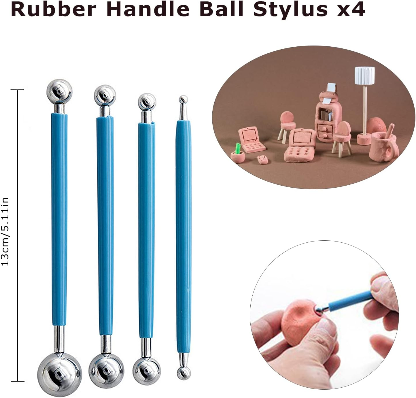 Clay Tools Kit, 25 PCS Polymer Clay Tools, Ceramics Sculpting Tools Kits, Air Dry Tool Set for Adults, Pottery Craft, Baking, Carving, Drawing, Dotting, Molding, Modeling, Shaping image number 1