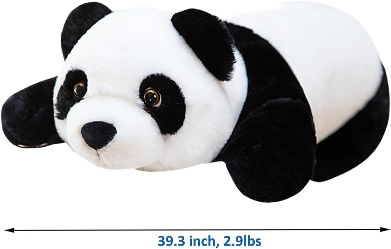 Doireum Panda Giant Weighted Stuffed Animal, 2.87Lbs Cute Big Panda Plush Hugging Pillow Toy for Boys Girls Valentine Christmas, 39.3 Inch image number 4