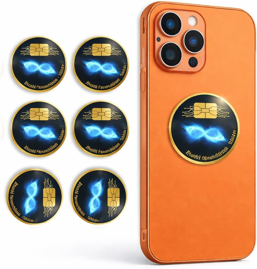 Mizi (6-Pack) Silicone Blocker Protection Stickers &ndash; EMF Neutralizer Patches for Smartphones, Tablets, Laptops, Computers, Wifi Routers, Printers, Tvs, and Electronic Devices &ndash; Black