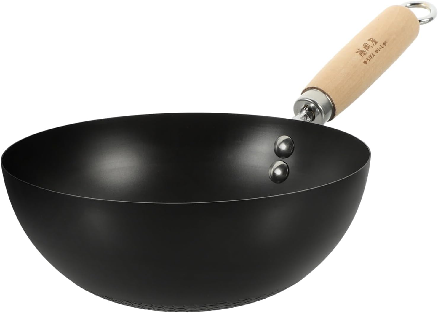 UPKOCH Cast Iron Wok Carbon Small Wok Pan Chinese Woks and Stir Fry Pans Chinese Wok with round Bottom Wok Chinese Japanese Woks Stainless Steel Wok Pan, KWDFP44P909199KO150J image number 4