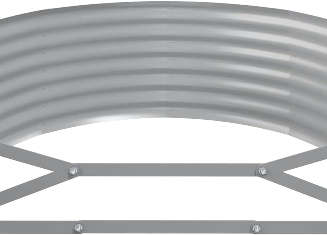 Vidaxl Garden Raised Bed Flower Box - Anthracite Powder-Coated Steel Planter Pot, 507X100X36 Cm, Outdoor Planter Box for Gardens, Balconies, Patios image number 5
