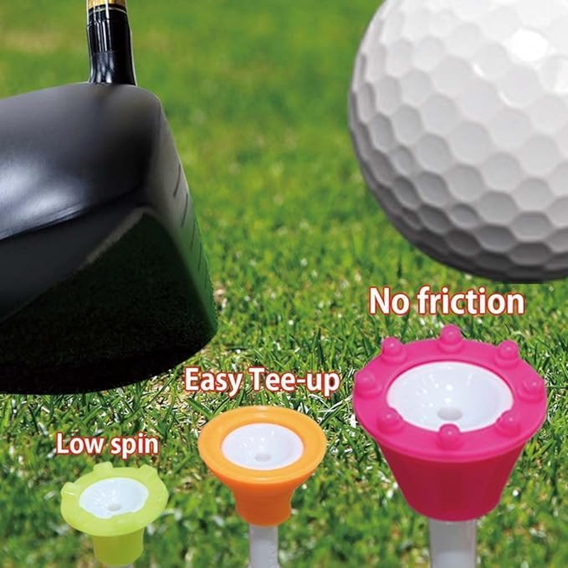 Upgraded Premium Big Head (Silicone) Golf Tees 3-1/4 - Adjustable Height - Consistent Easy Tee up - Tee off Durable - Golf Tee Hanger - 1 Pack image number 4