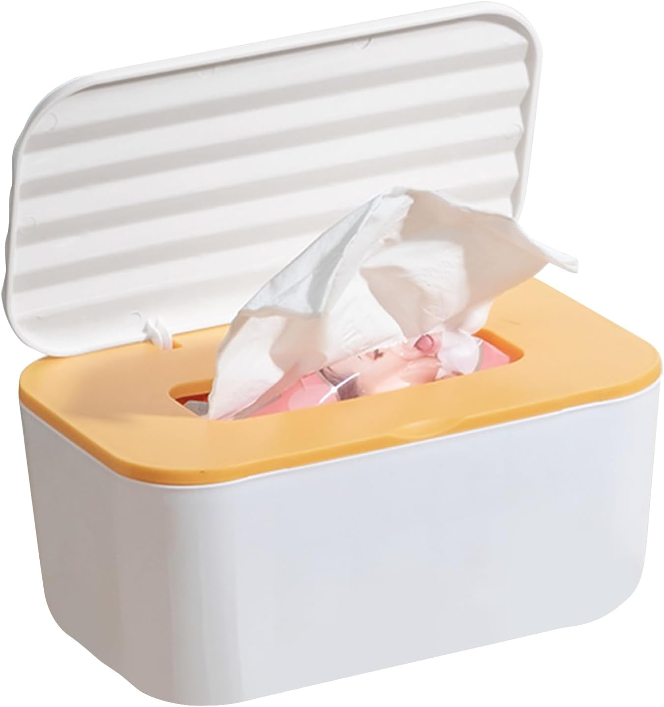 Wipes Box - Tissue Refillable Case for Desk - Sealable Multifunctional Dustproof Wipes Dispenser for Nursery Car Makeup Kitchen Toilet Diaper Travel Bathroom Table