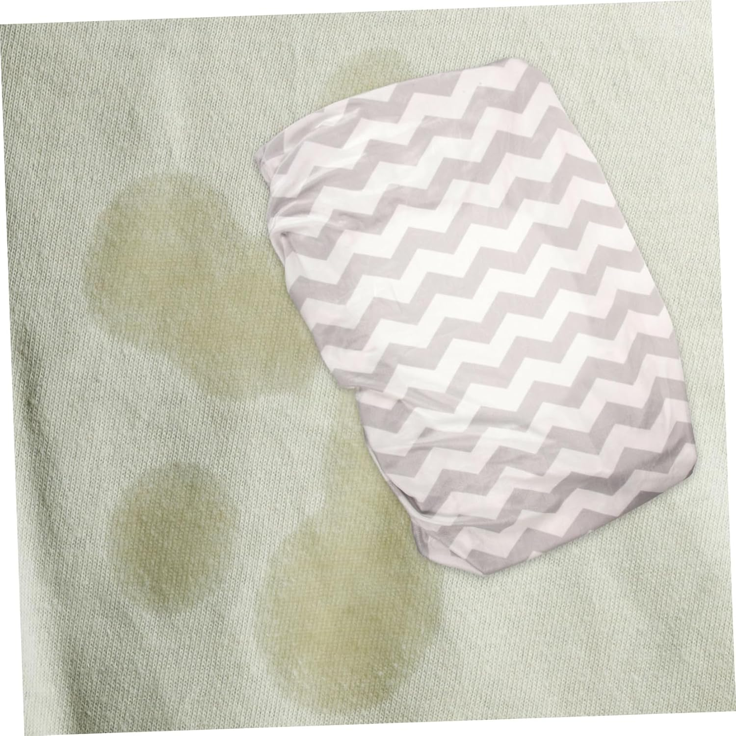 FRCOLOR Portable Diaper Changing Pad Cover Washable and Durable Grey Water Wave Pattern Fits Contoured Changing Pads Easy to Clean Soft and Safe image number 5