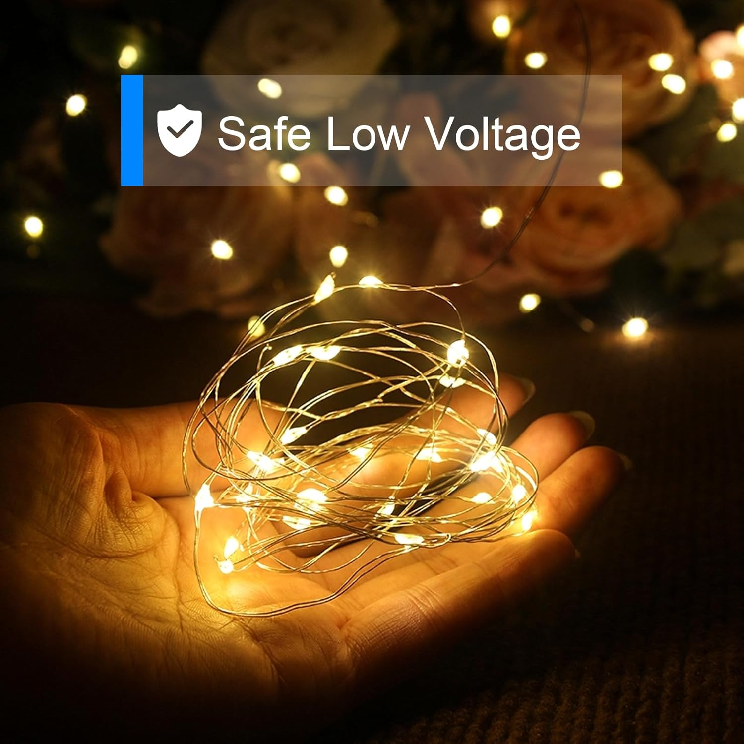 Peasur Battery Operated LED String Lights Timer Pack of 1, 3 M 30 LED String Lights, 2 Modes/Waterproof String Lights for Christmas, Halloween, Bedroom, Interior, Wedding, Flat Decoration, Warm White image number 5