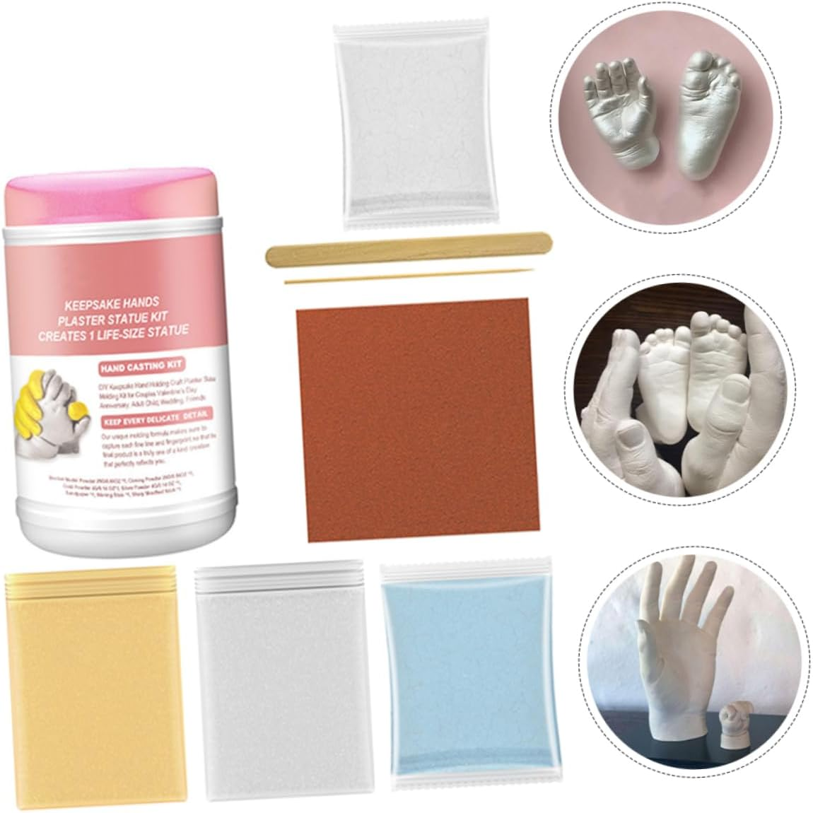 COHEALI Hand Casting Kit for Couples Family Hand Molding Kit for Home Decor and Keepsake