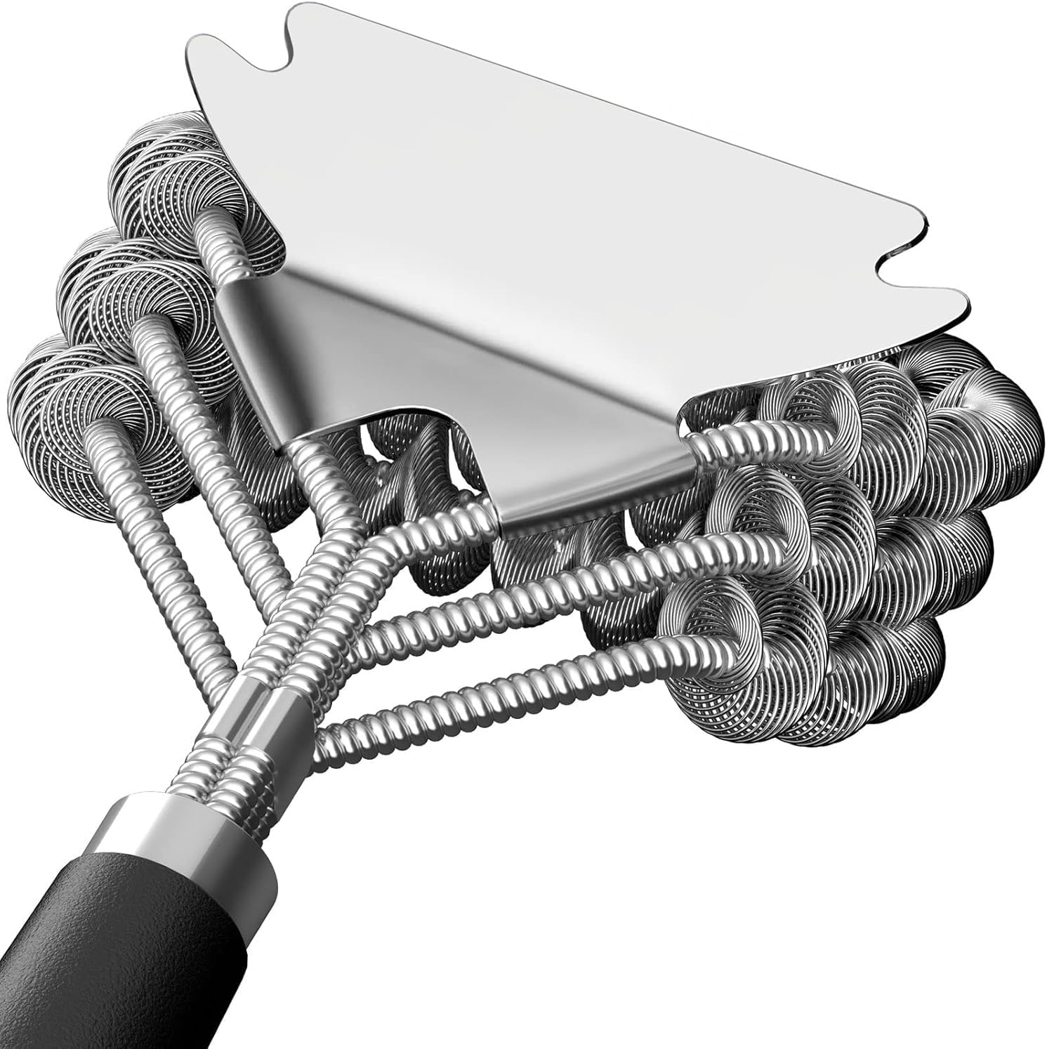 Mumoo Bear BBQ Grill Cleaning Brush, 18 Inch Long Heavy Duty 3 Rows Stainless Steel Barbecue Cleaner Brush with Scraper Accessories for BBQ Grill Tools Including Gas, Charcoal and Electric Grill image number 6