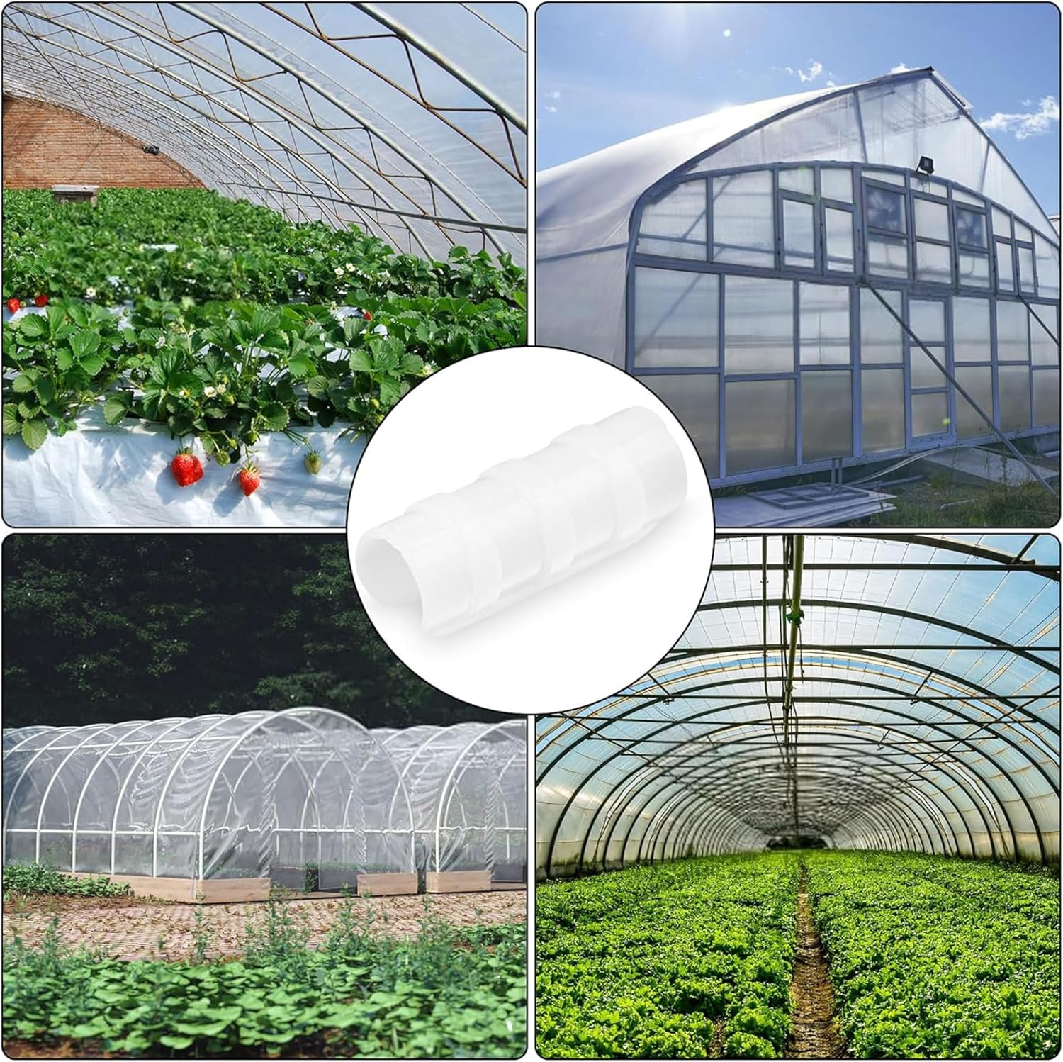 80PCS 1 Inch Greenhouse Clips - Heavy Duty ABS Plastic Clamps for PVC Pipe,Greenhouse Film,Sunshade Nets,Gardening & Farming (White) image number 4