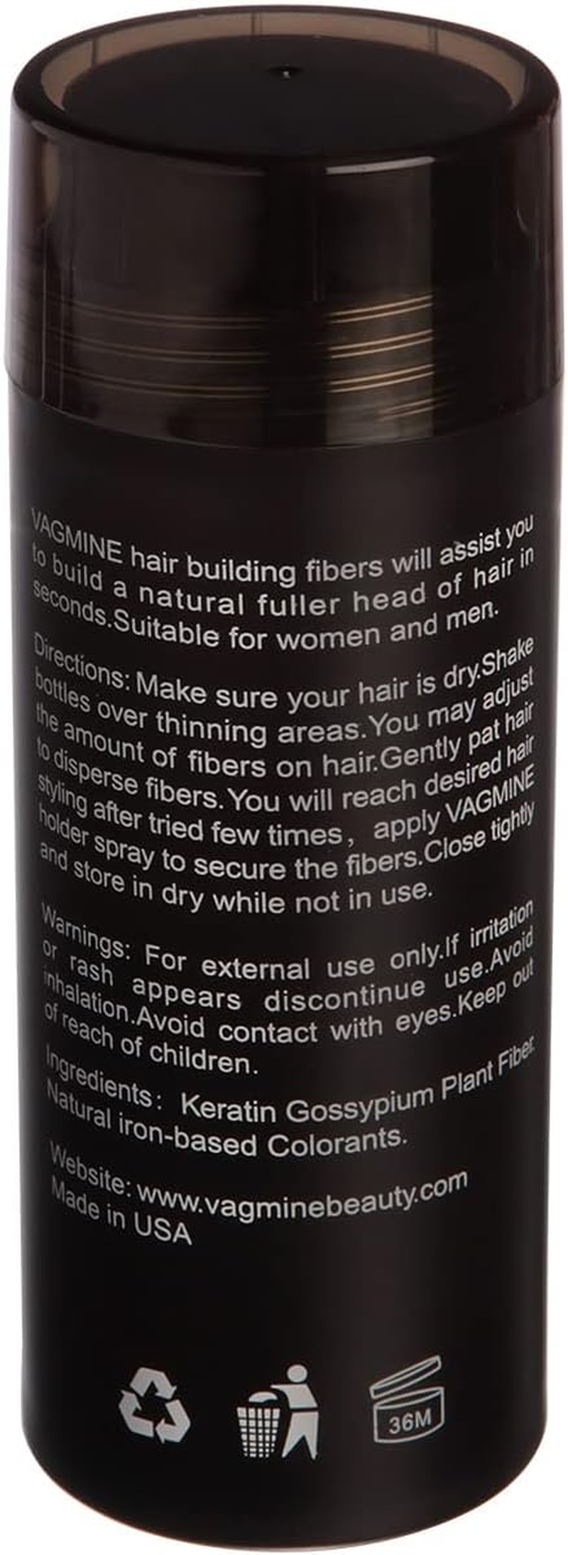VAGMINE Hair Fiber Dark Brown for Men & Women Dark Brown 27.5Gms image number 2