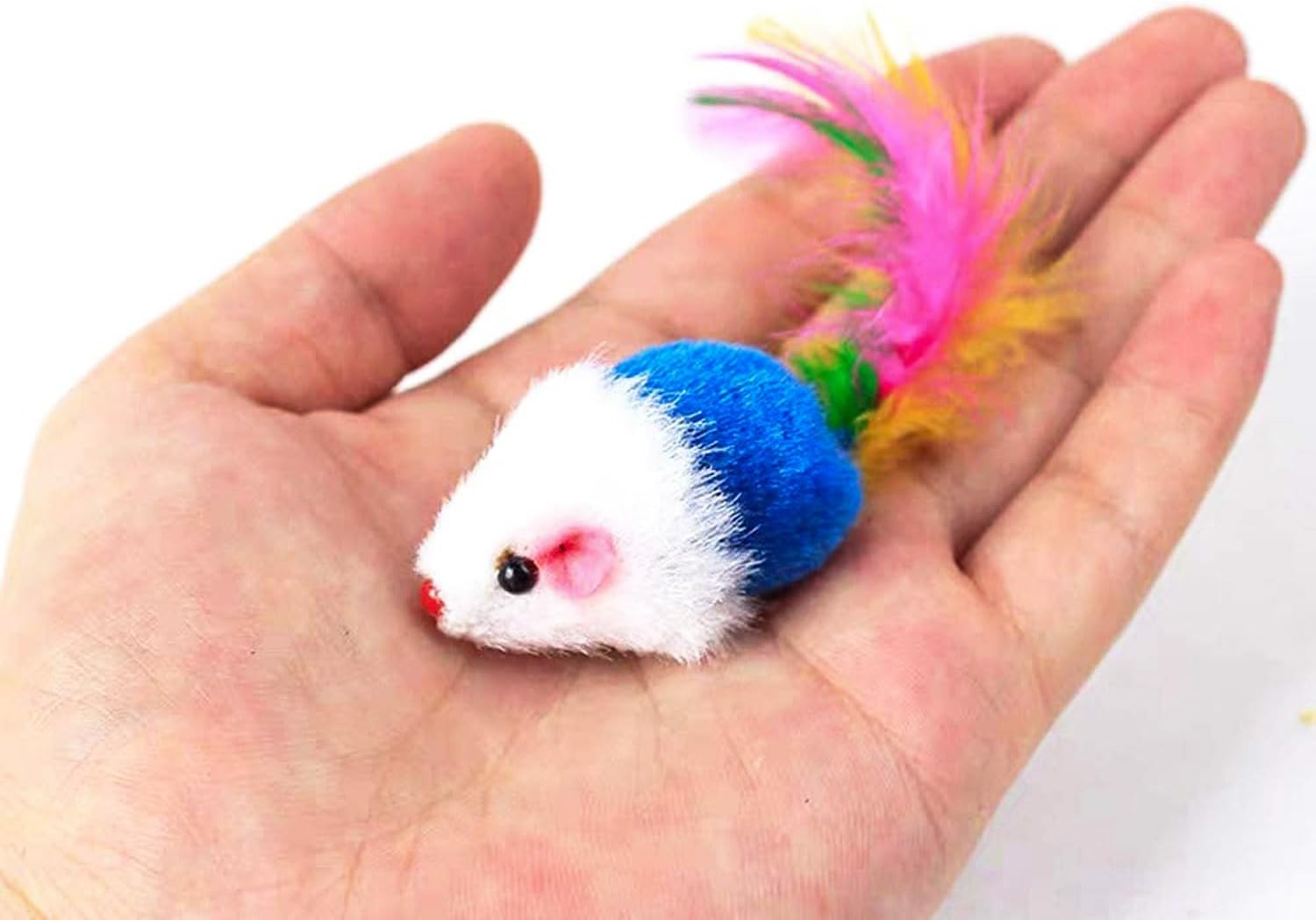 JOOTUEPO 10PCS Cat Mouse Toy, Furry Cat Toy Mouse Toy for Cats Kitten Interactive Cat, Small Mouse Activity Interactive Toy Toy Mouse, Mixed Pack Cat Mouse Toy for Cats