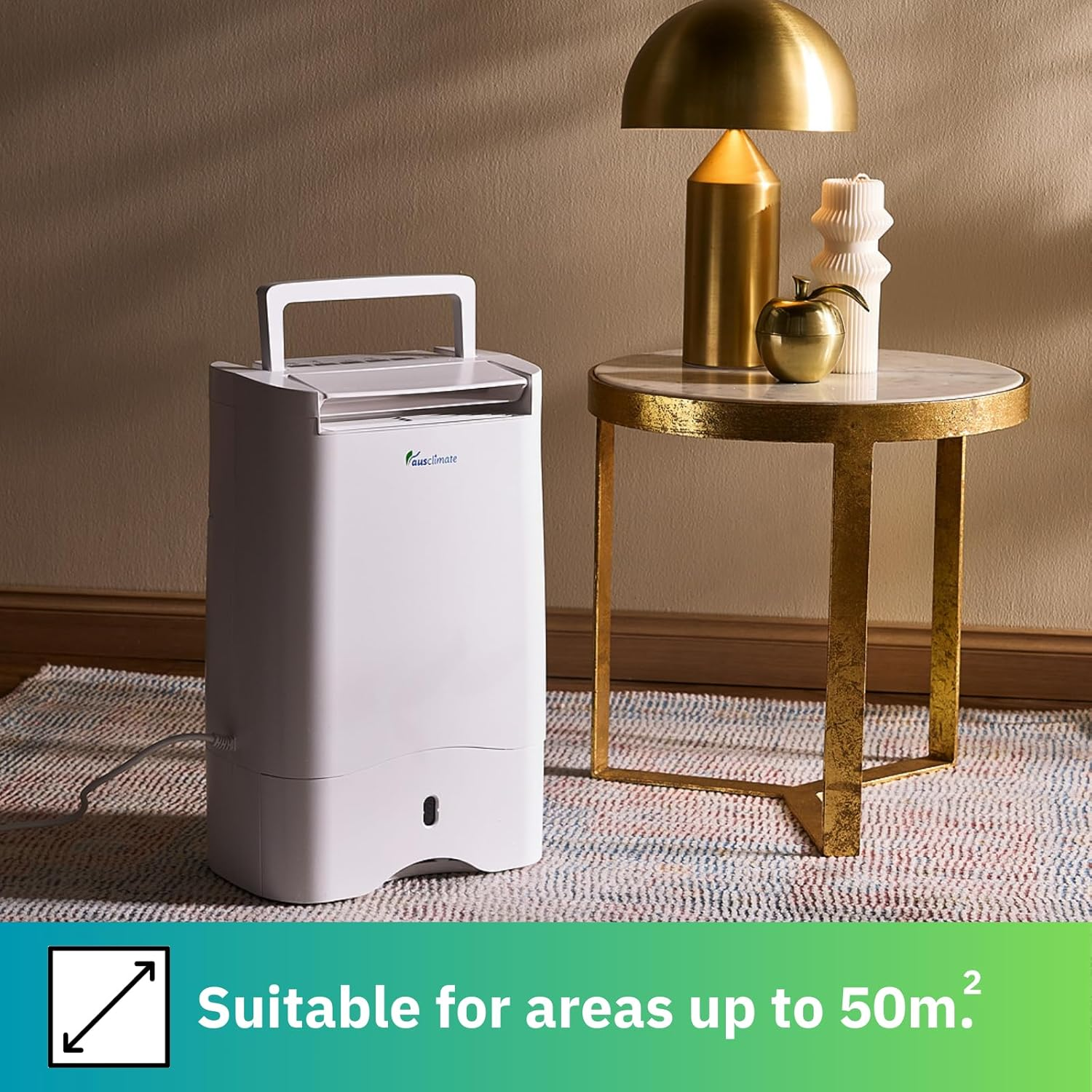 Ausclimate Cool Seasons Premium 10L Desiccant Dehumidifier AU1910DD, Suitable for Areas up to 50M2, with Laundry Mode and 3L Water Tank, White image number 2